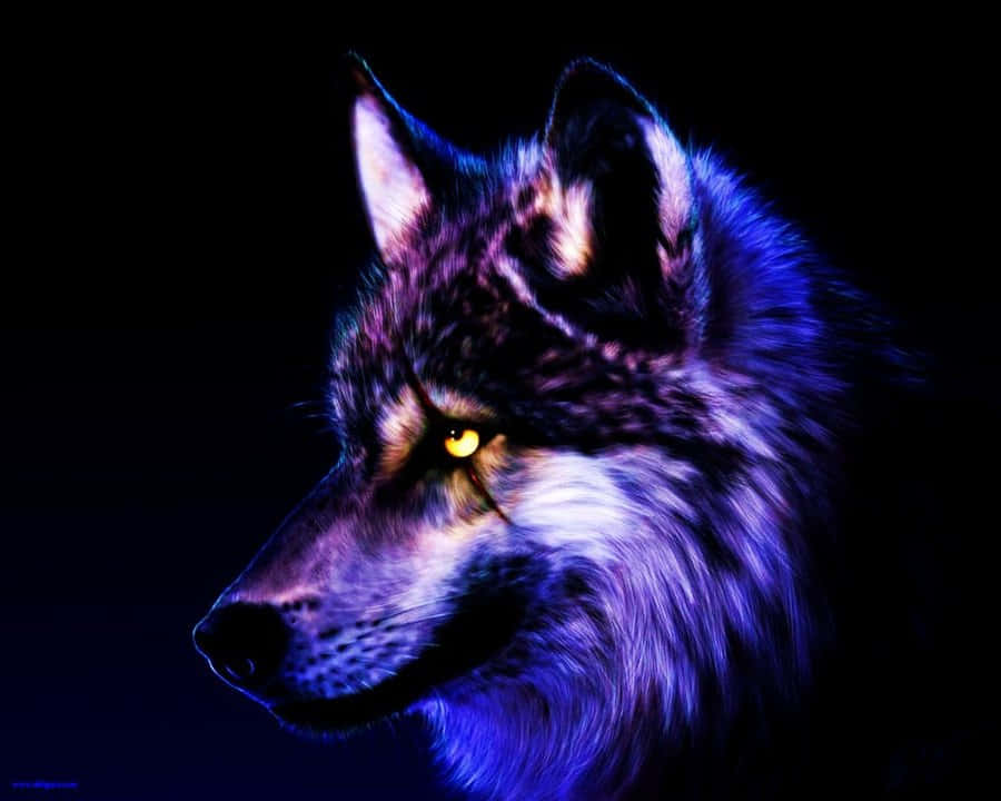 Super Cool Wolf Glowing Eyes