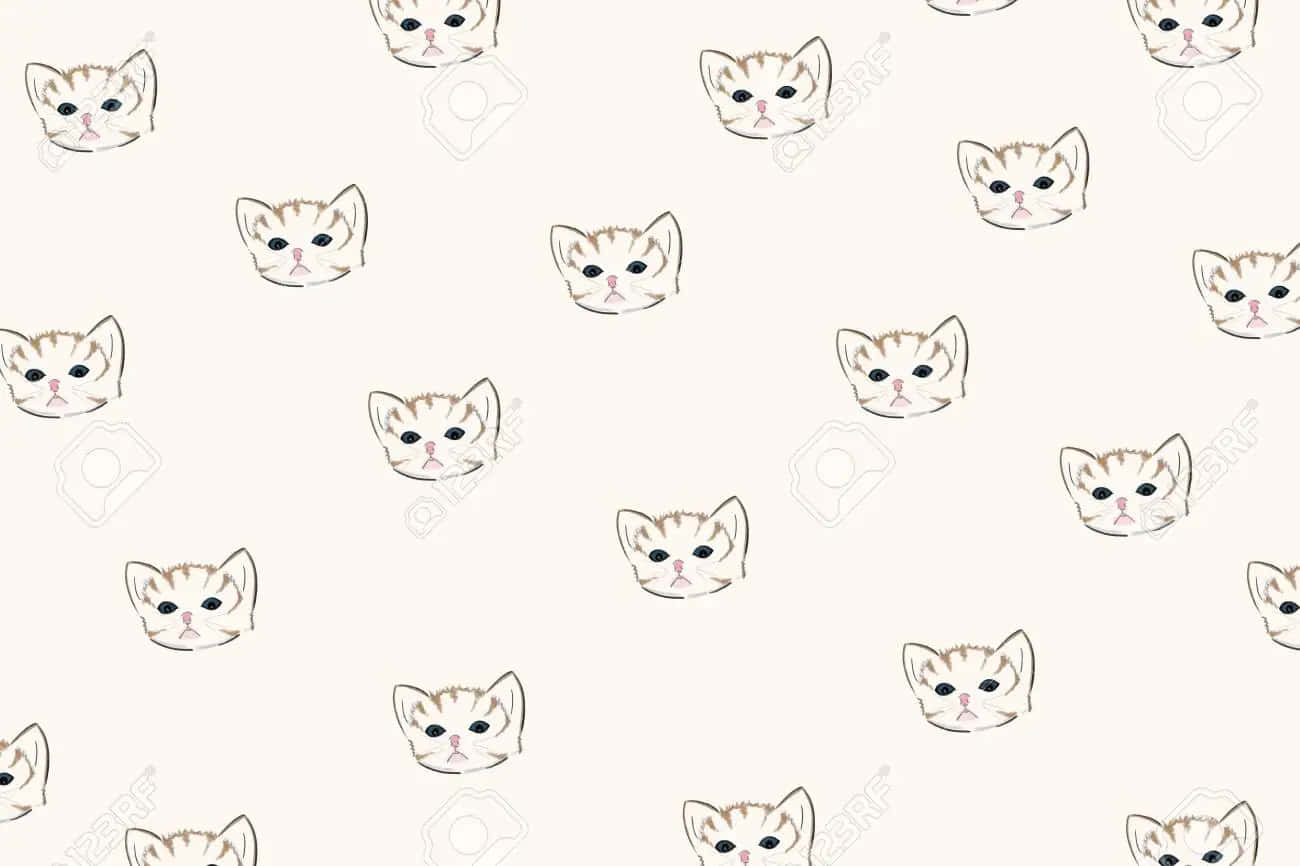 Super Cute Cat Pattern Background