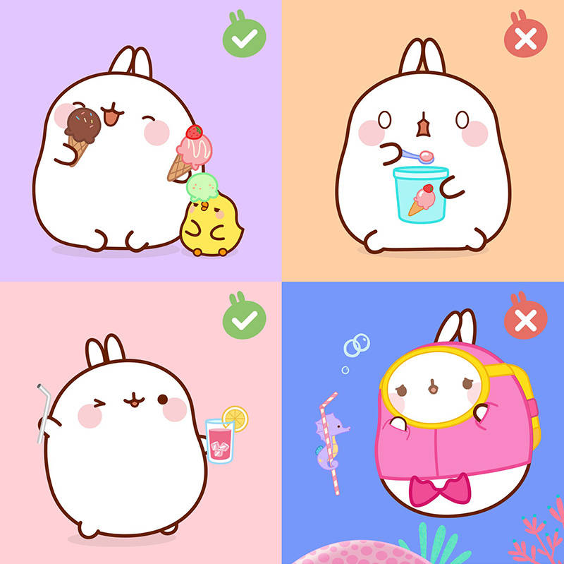 Super Cute Kawaii Pusheen Cat Collage Background