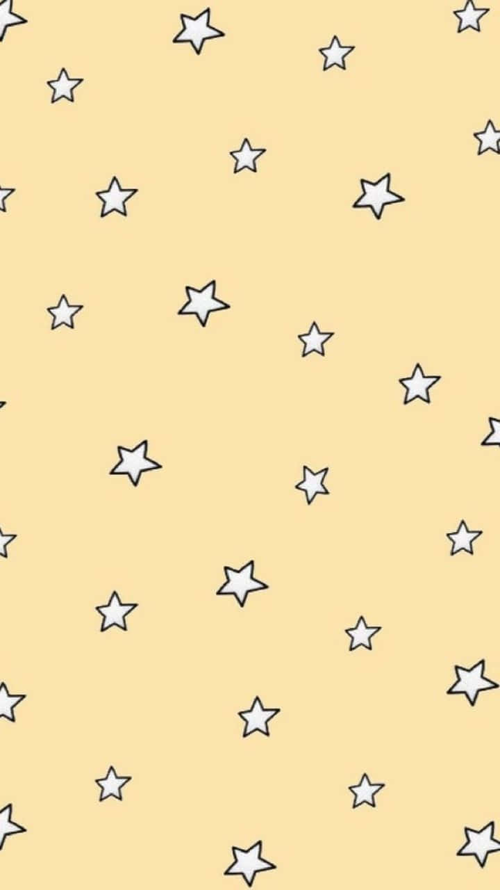 Super Cute Stars Twinkling In The Night Sky Background