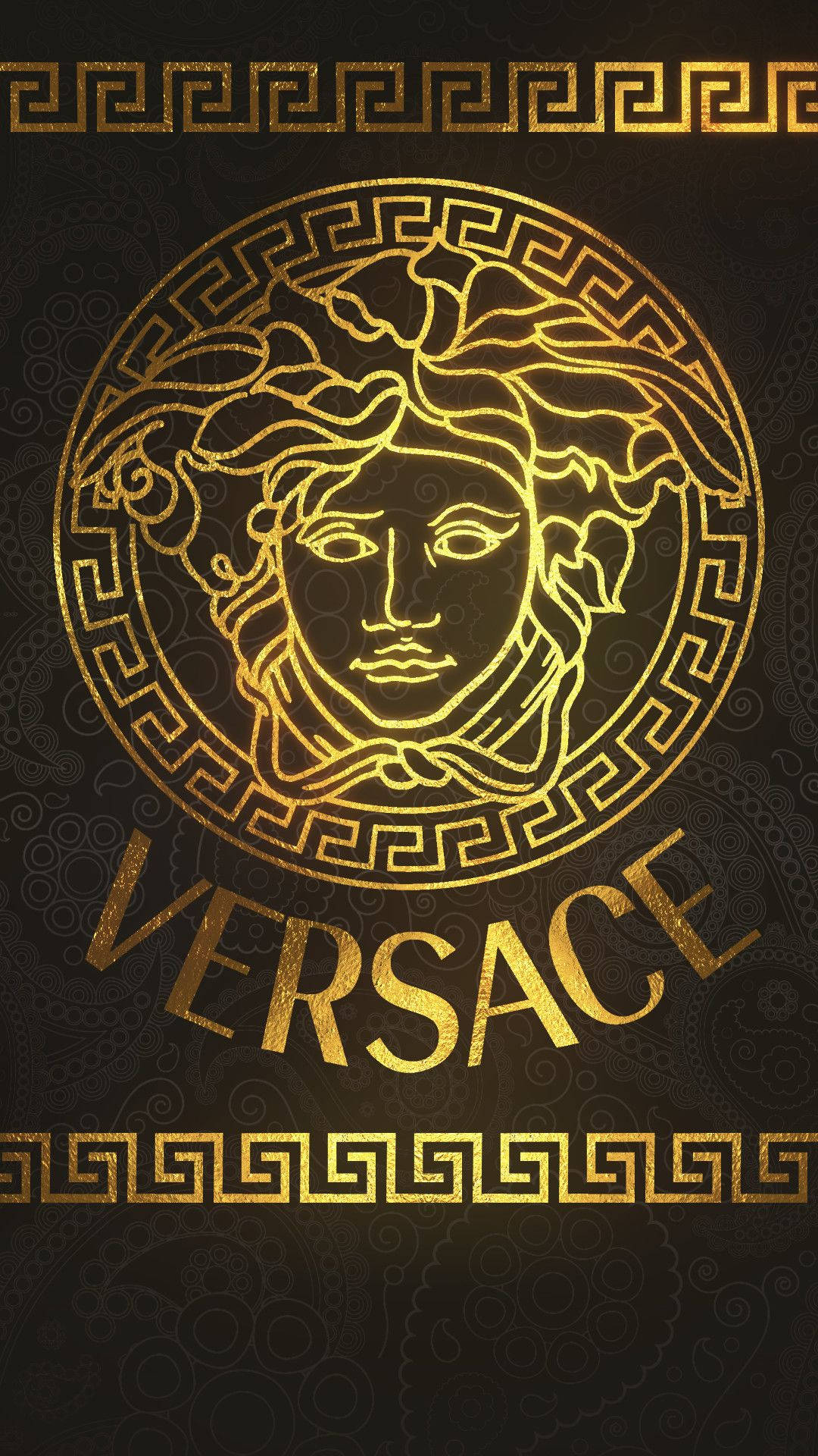 Super Gold Versace Logo Background