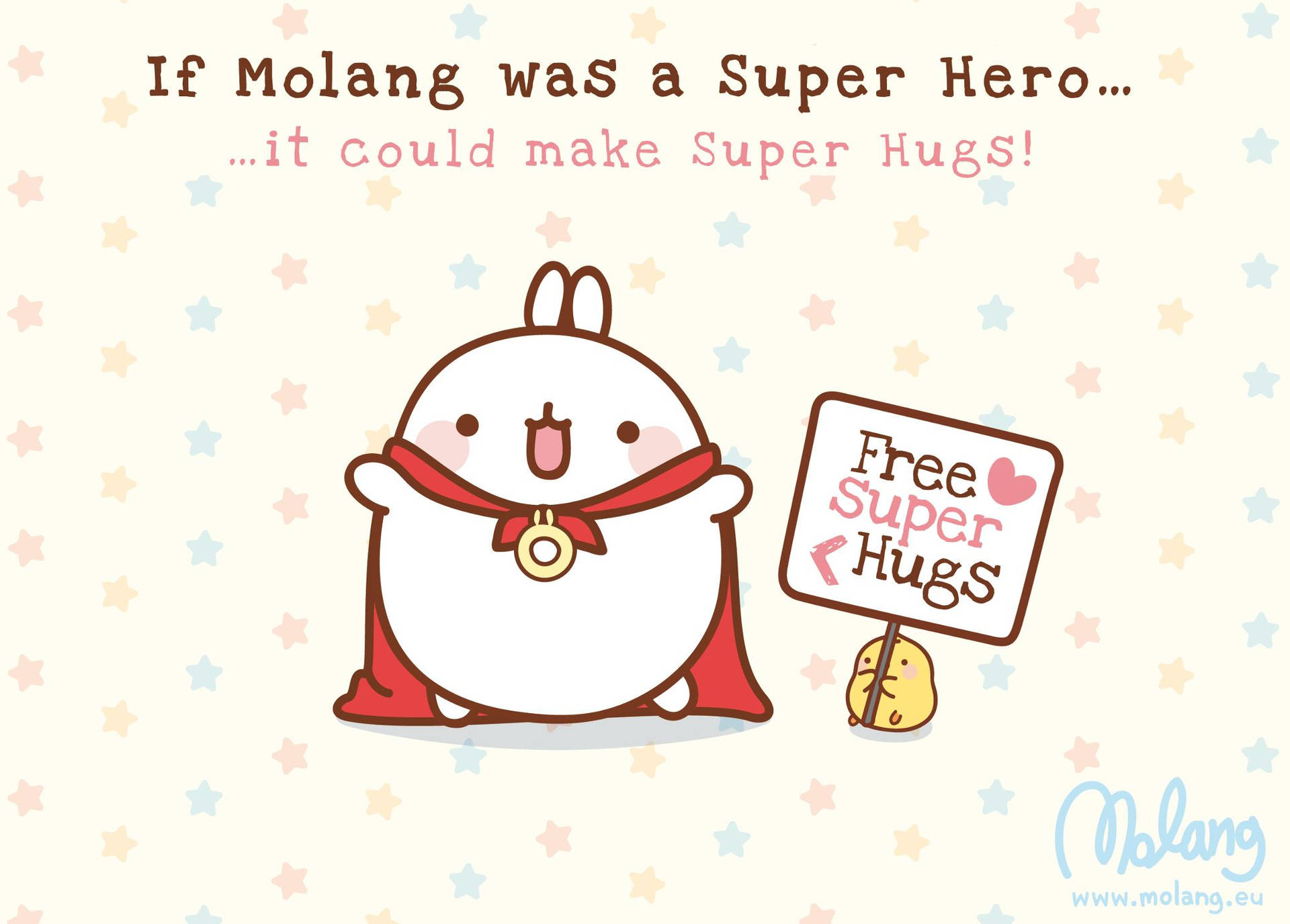 Super Hero Molang Background
