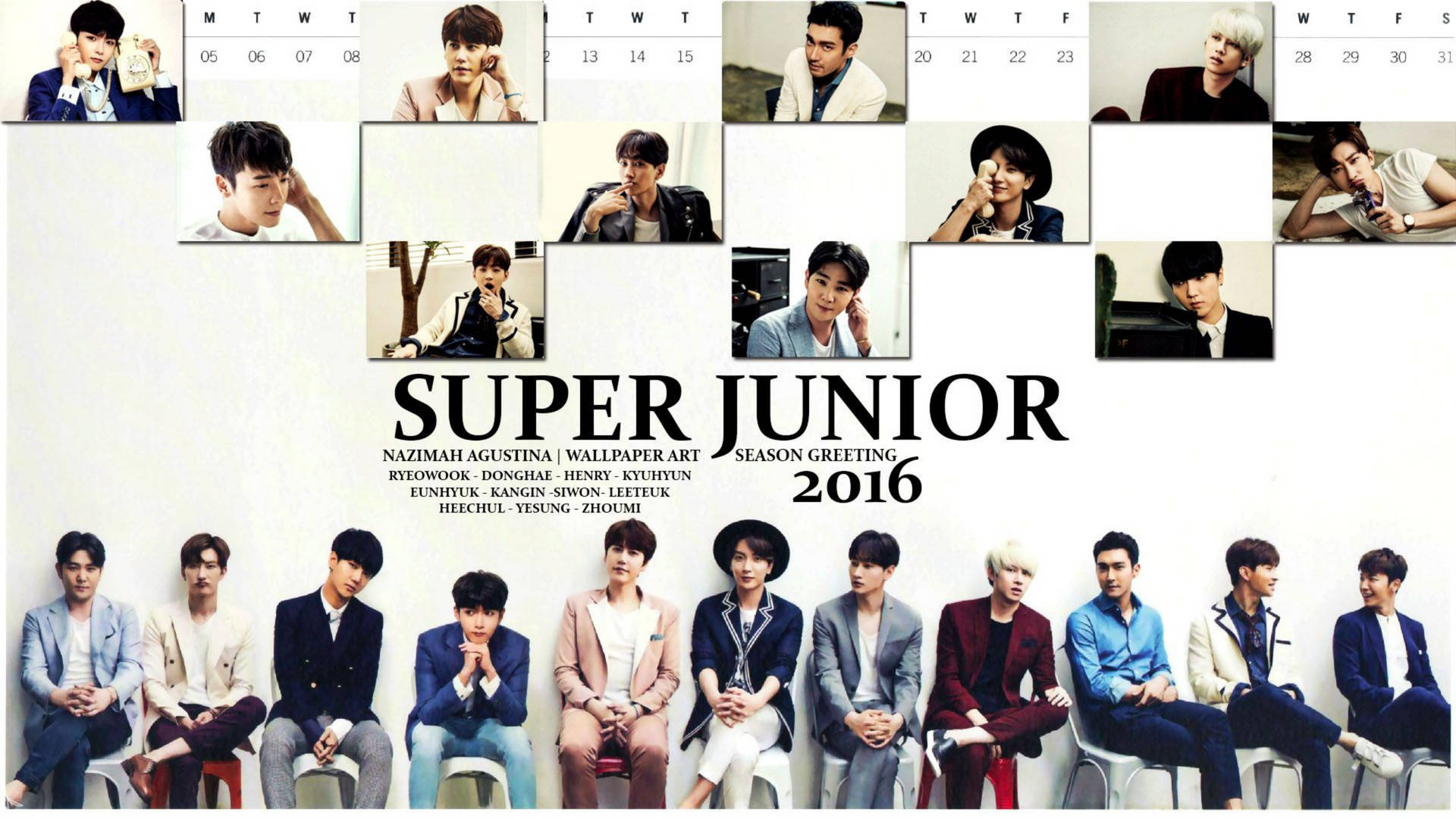 Super Junior 2016 Season Greeting Background