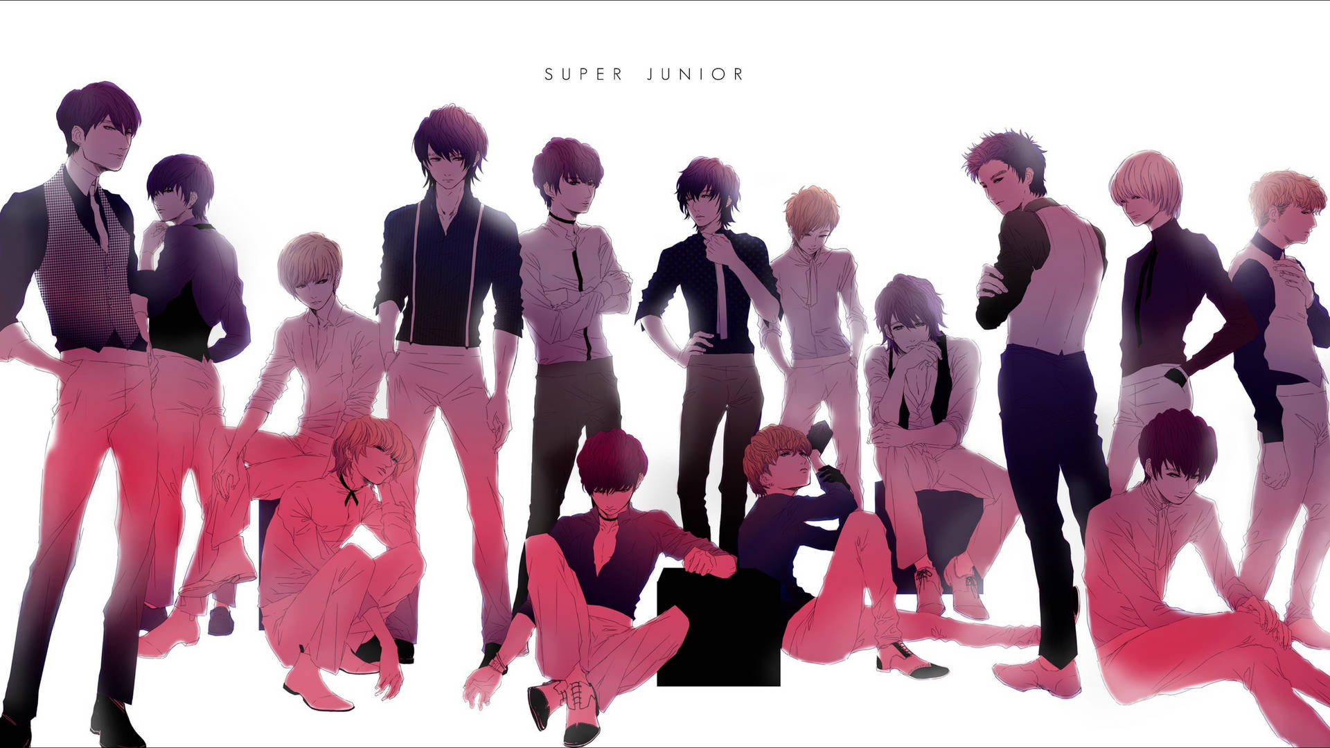 Super Junior Anime Background