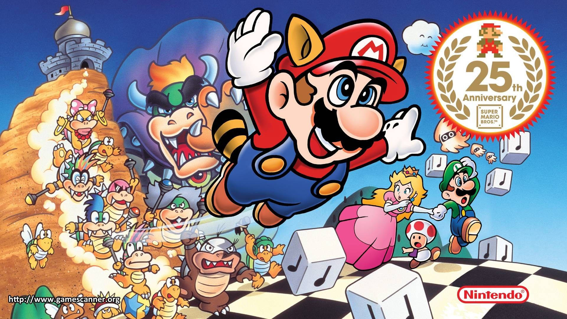 Super Mario 25th Anniversary Background
