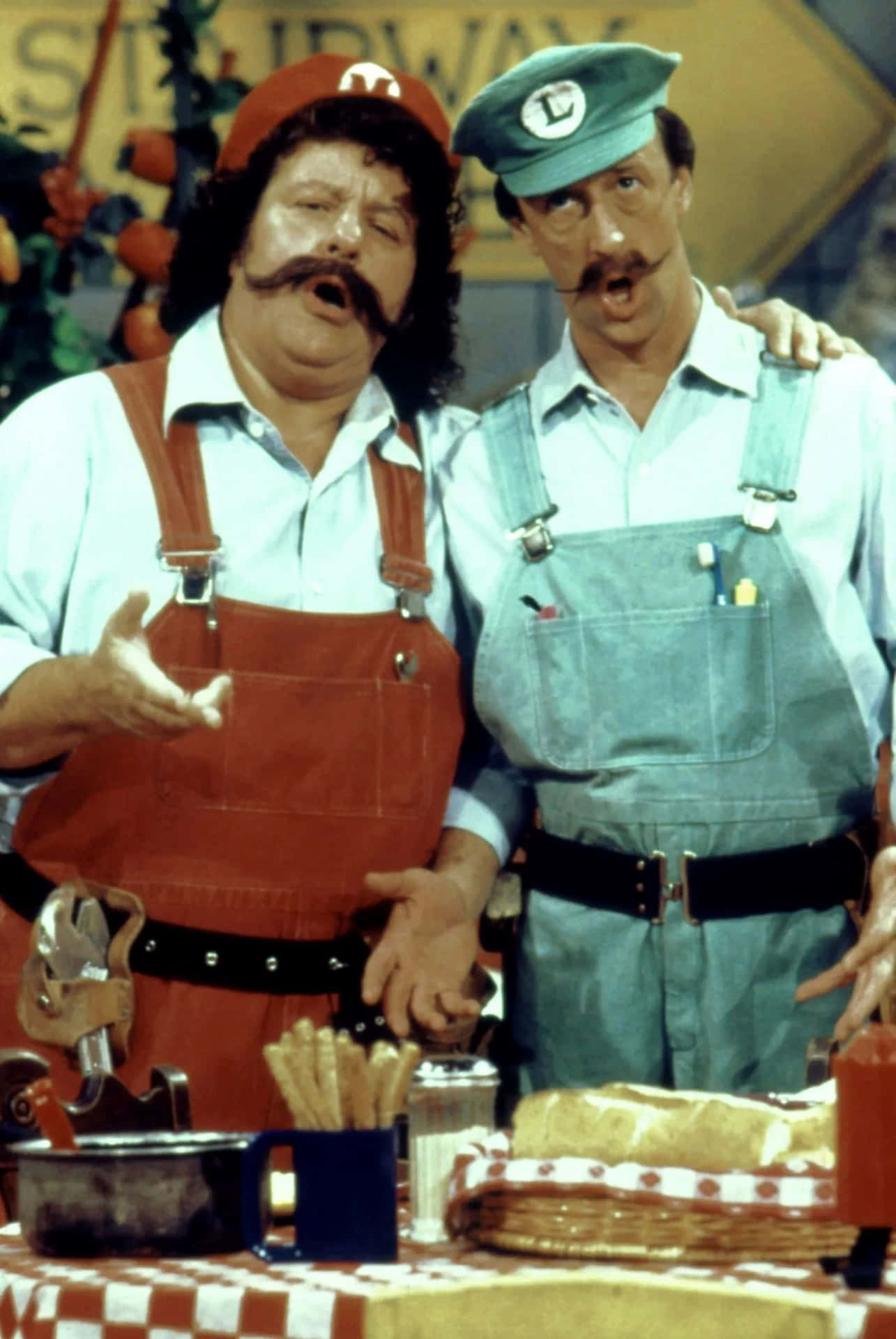 Super_ Mario_ Bros_ Costumed_ Duo Background