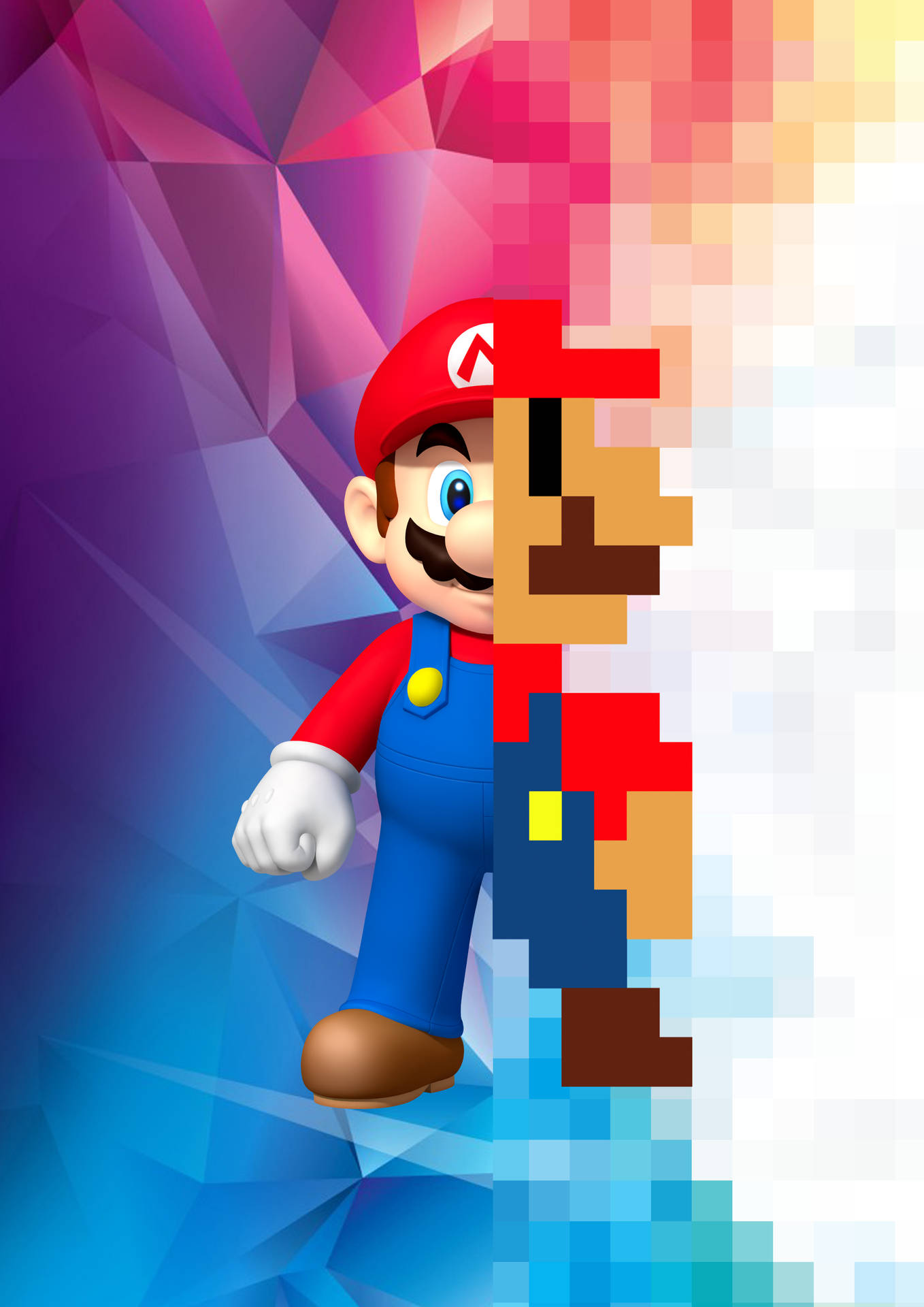 Super Mario Digital And Retro Background