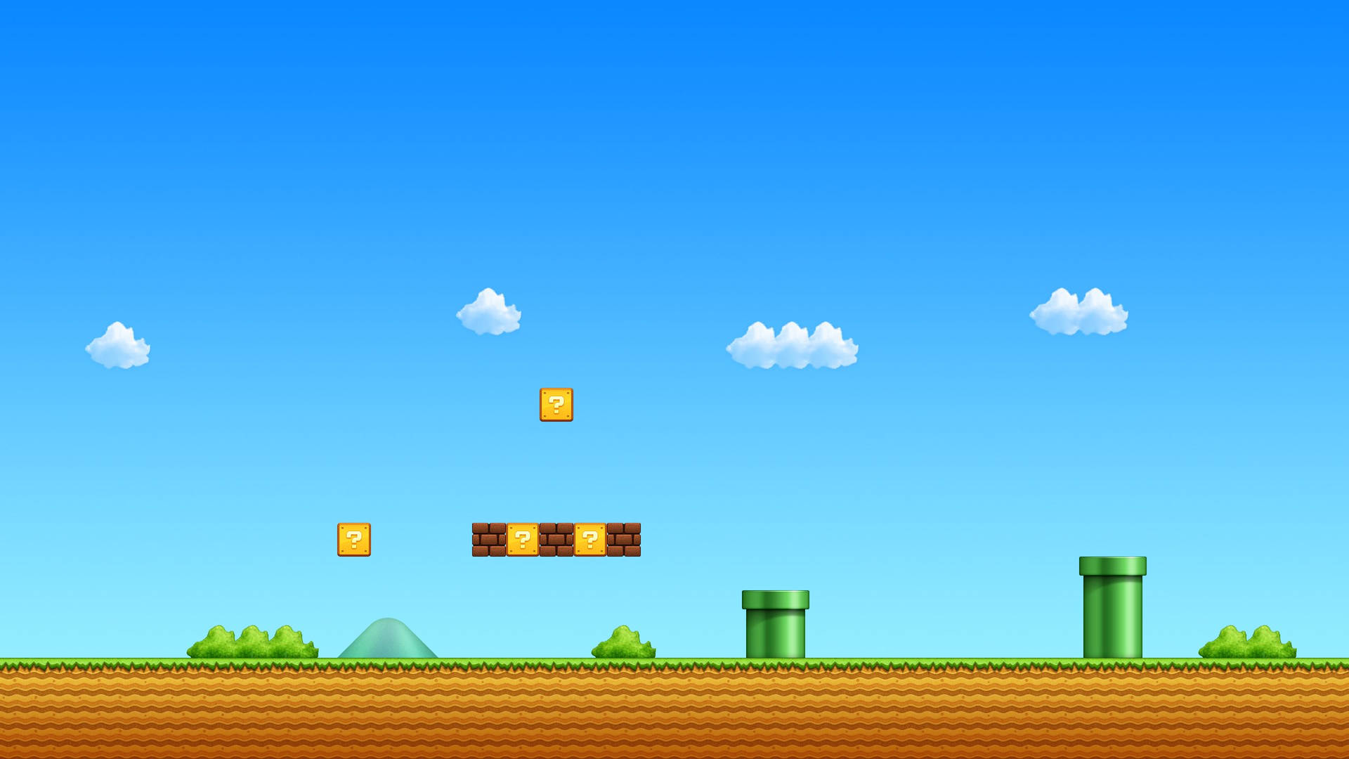Super Mario Game 8 Bit Background