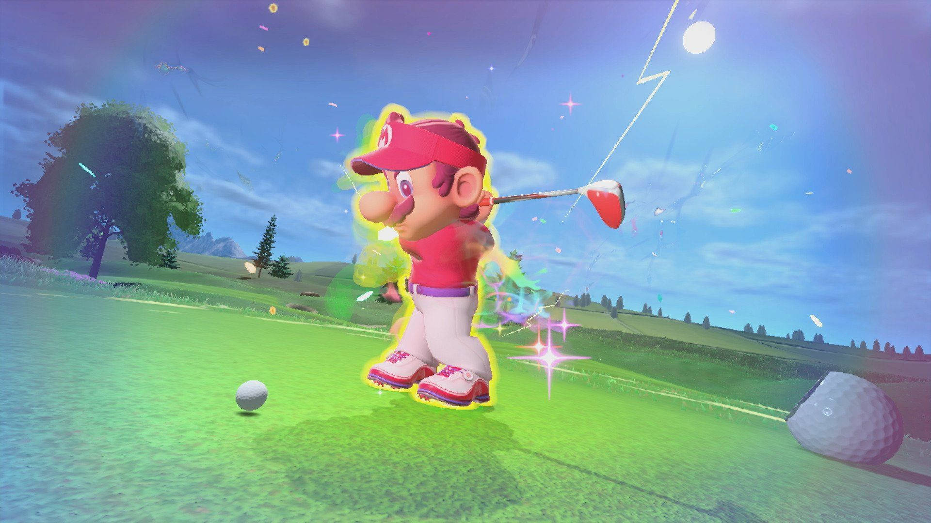 Super Mario Golfing Desktop Background