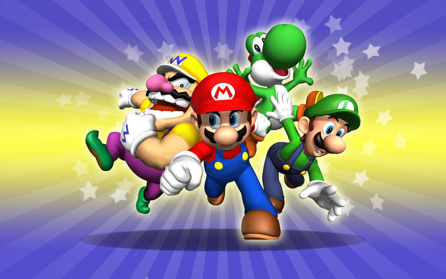 Super Mario, Luigi, Wario And Yoshi Background