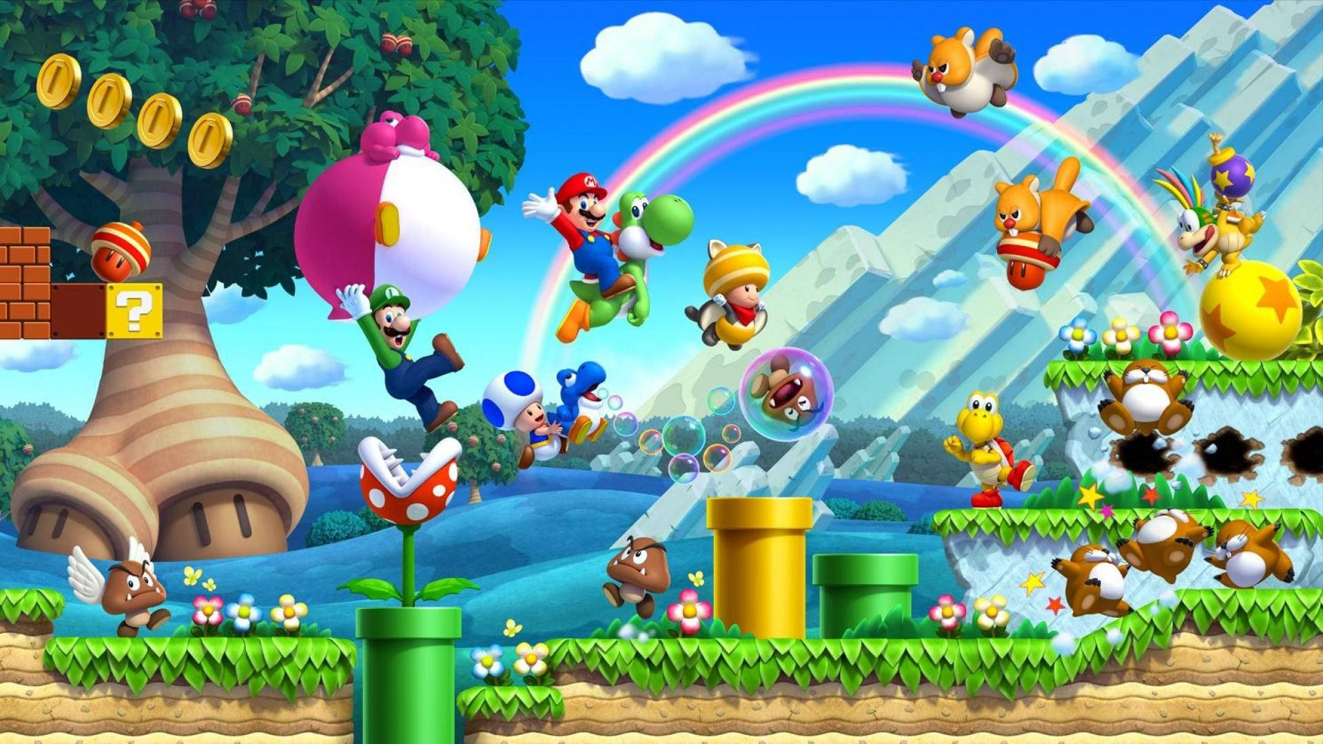 Super Mario New Deluxe Background