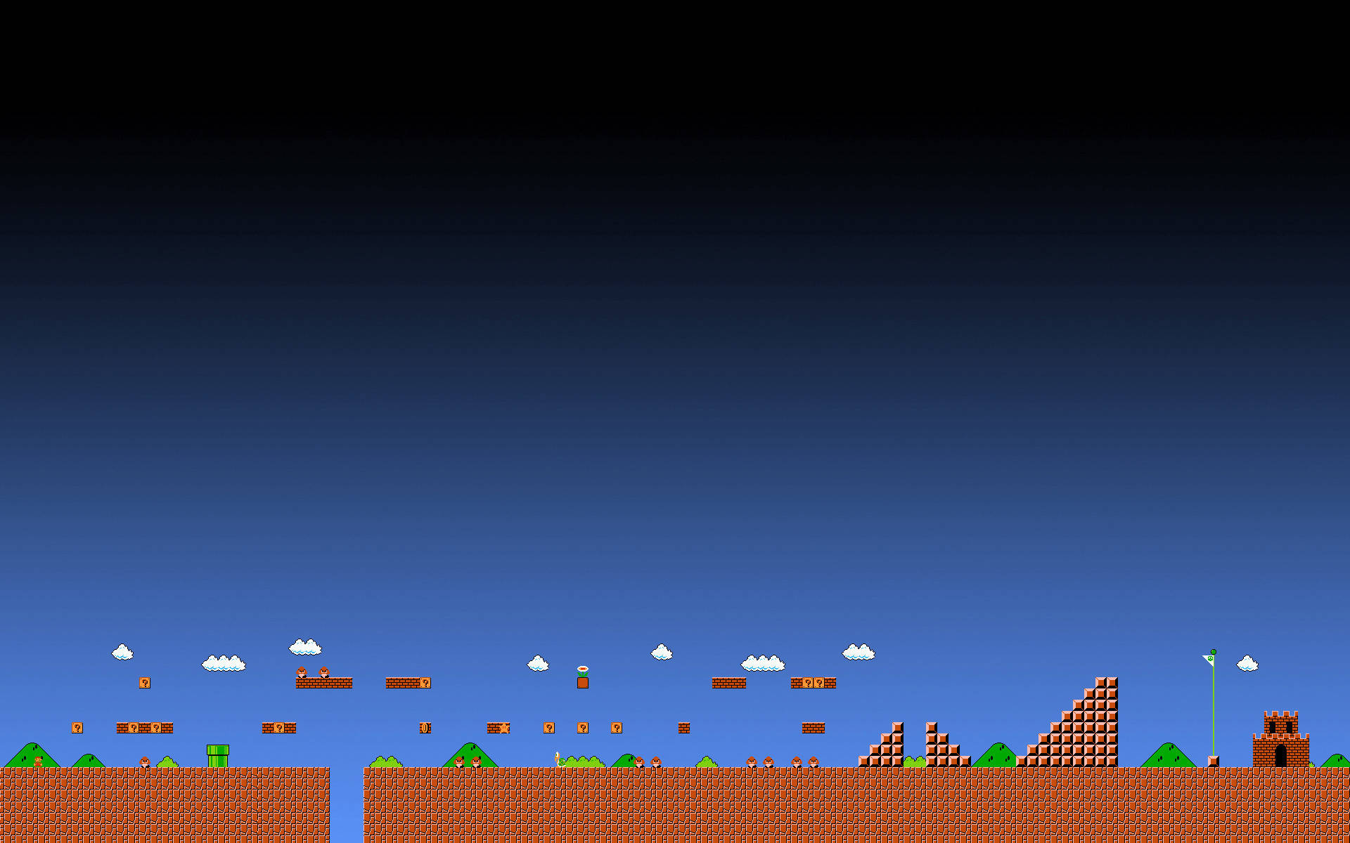 Super Mario Obstacle Course Animated Desktop Background