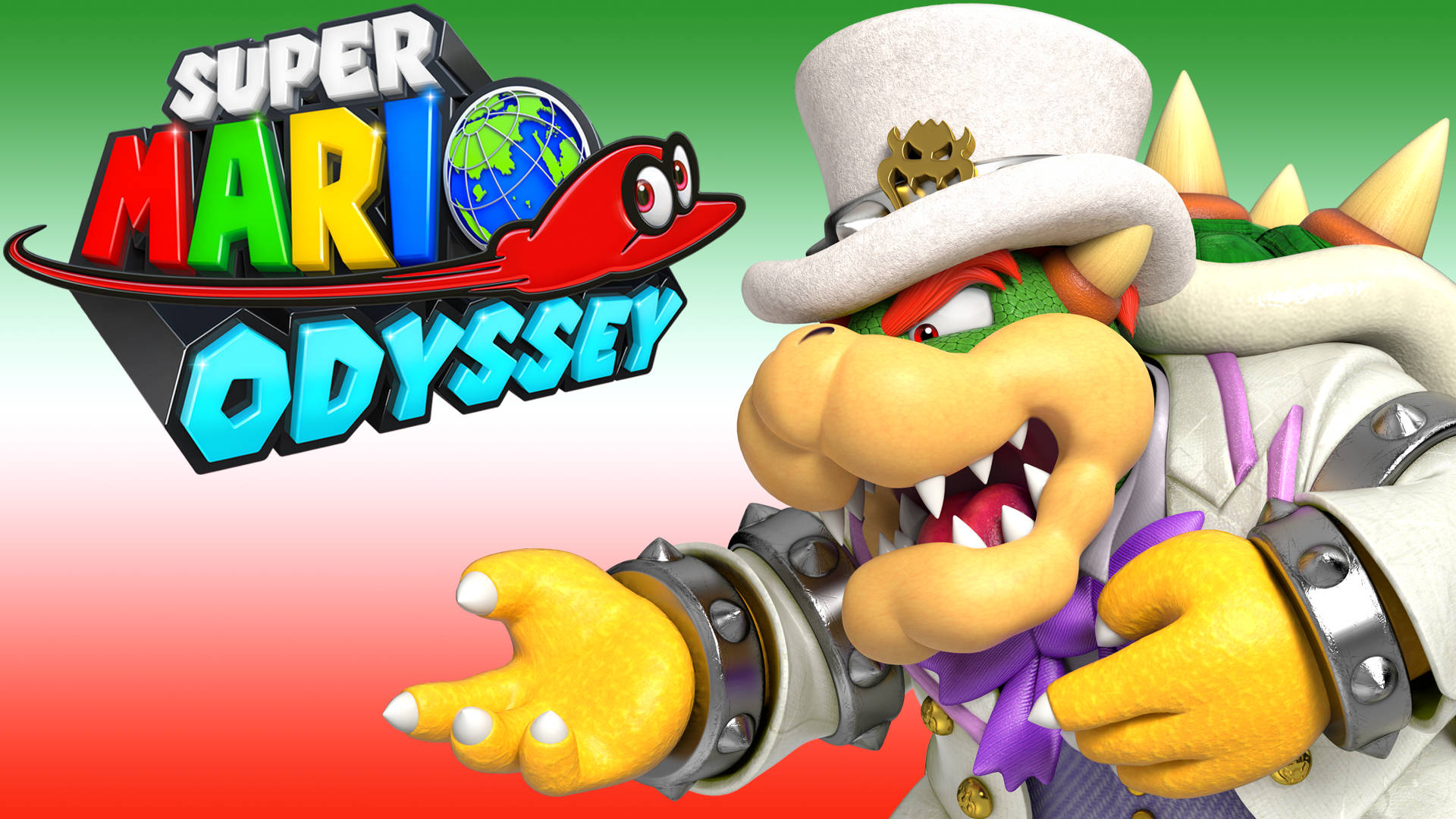 Super Mario Odyssey Bowser Wedding Outfit Background