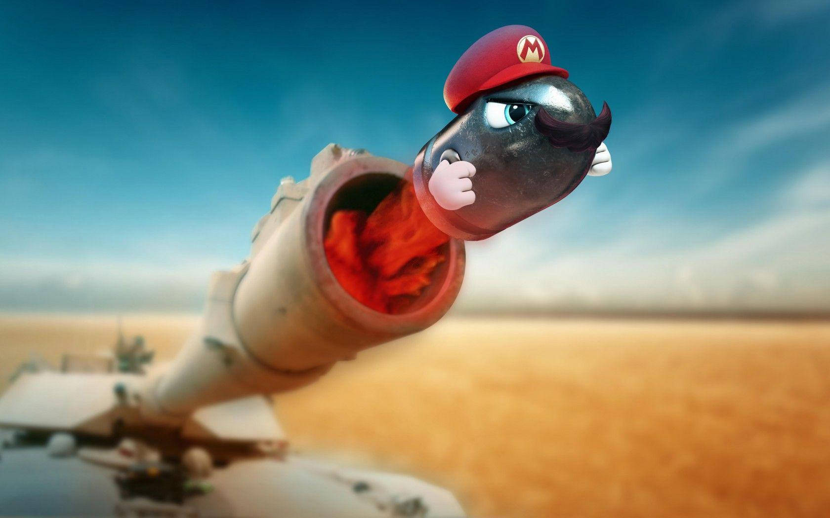 Super Mario Odyssey Bullet Bill Mario Cap Background