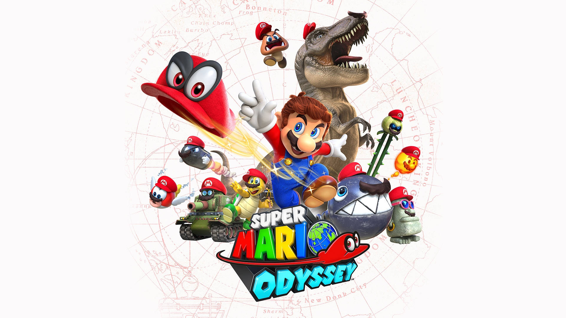 Super Mario Odyssey Characters On Map