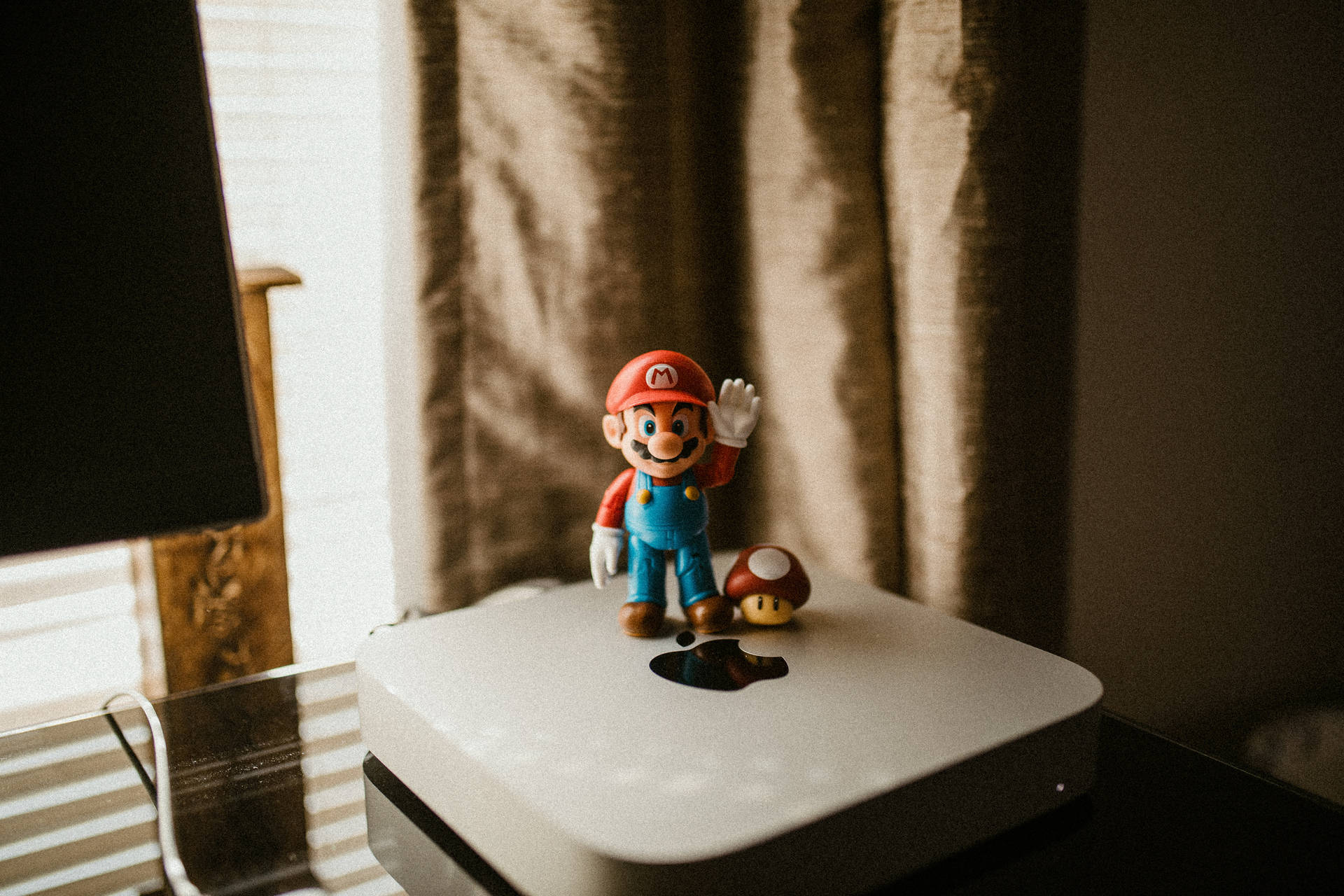 Super Mario Odyssey Mario And Toad Figurine Background