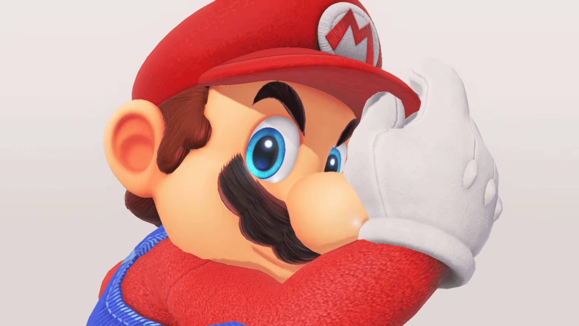 Super Mario Odyssey Mario Fixing Hat Background