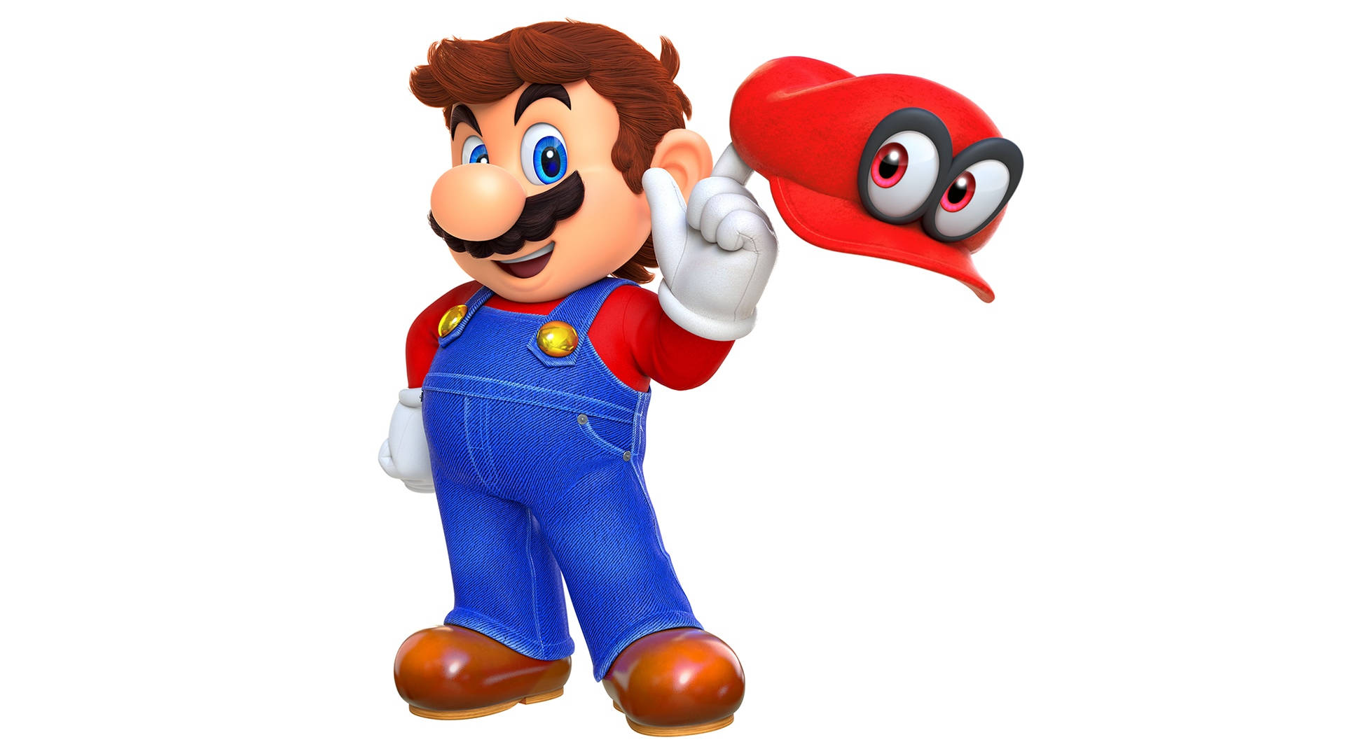 Super Mario Odyssey Mario Twirling Cappy Background