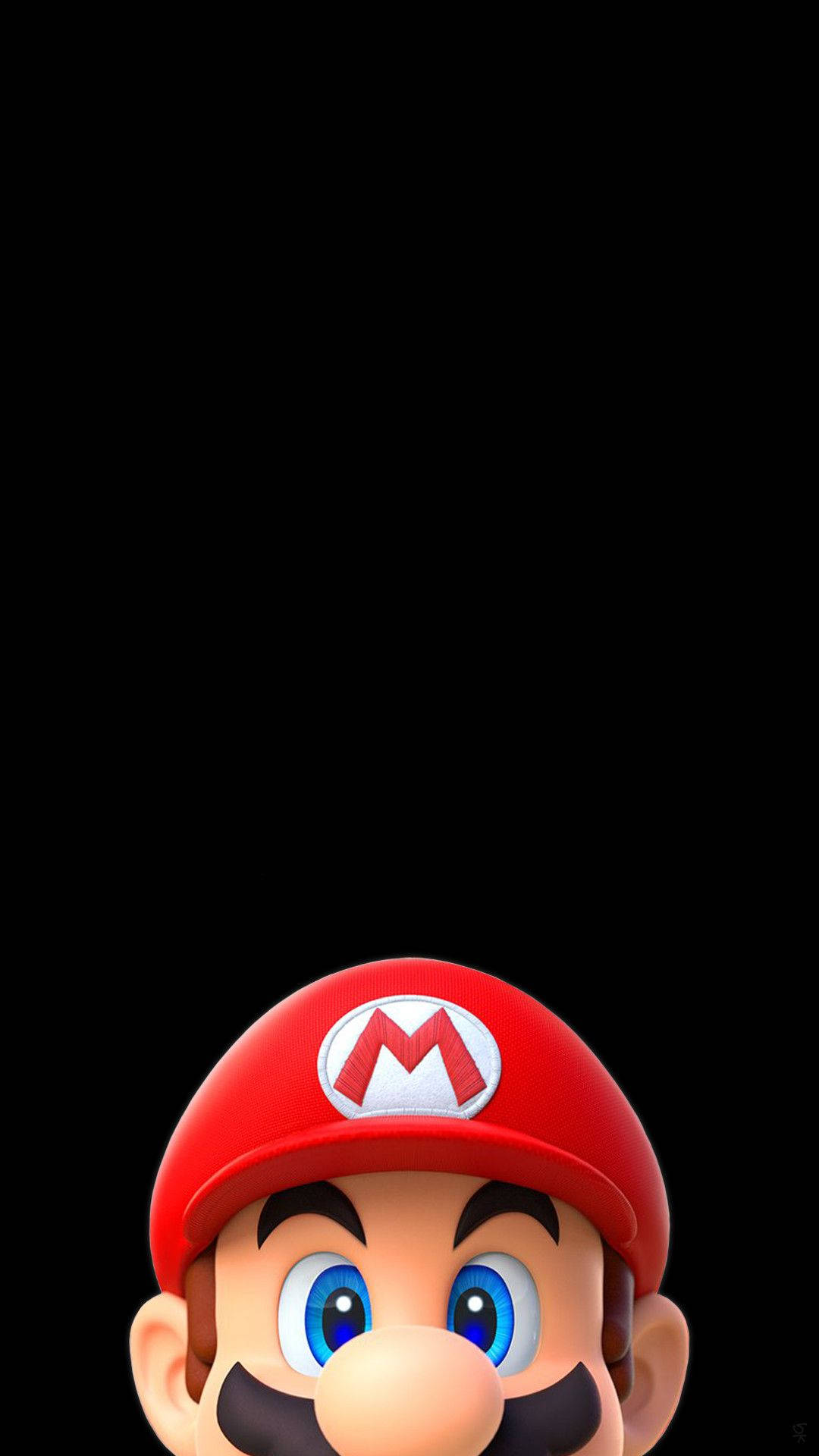 Super Mario On Black Background Background
