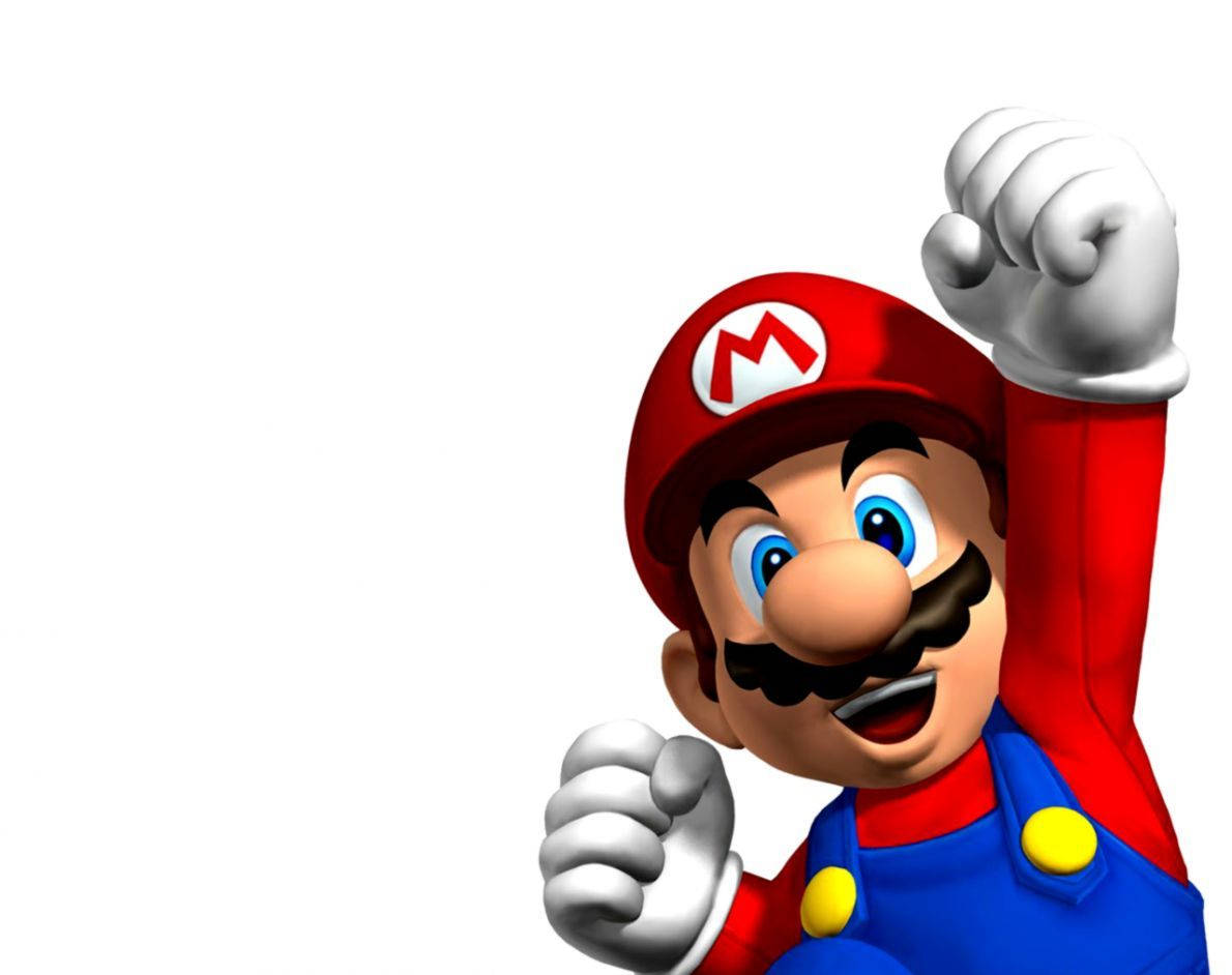 Super Mario On White Background Background