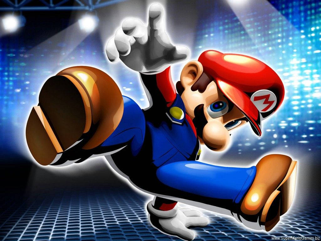 Super Mario Party In Disco Background