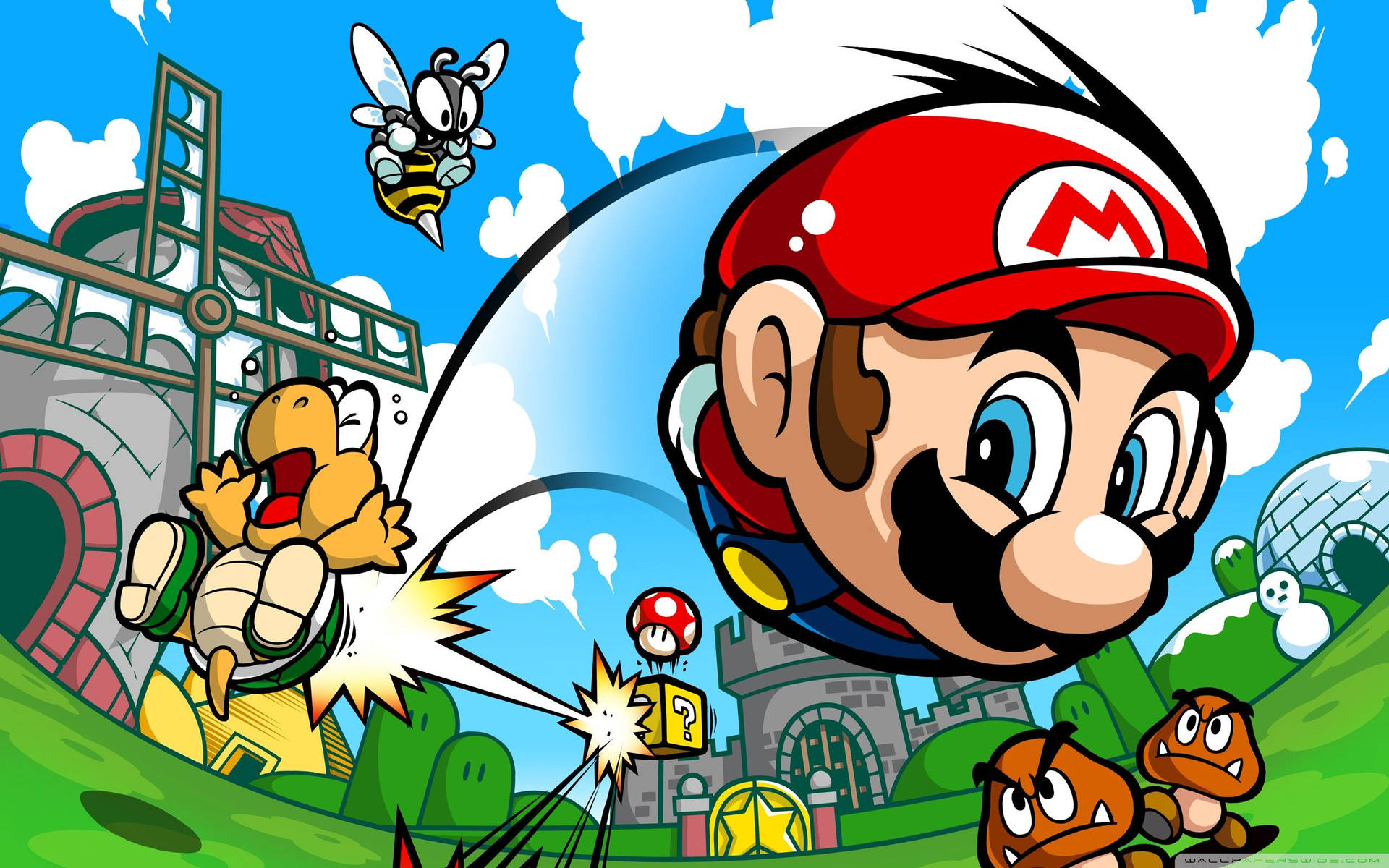 Super Mario Pinball Land Background