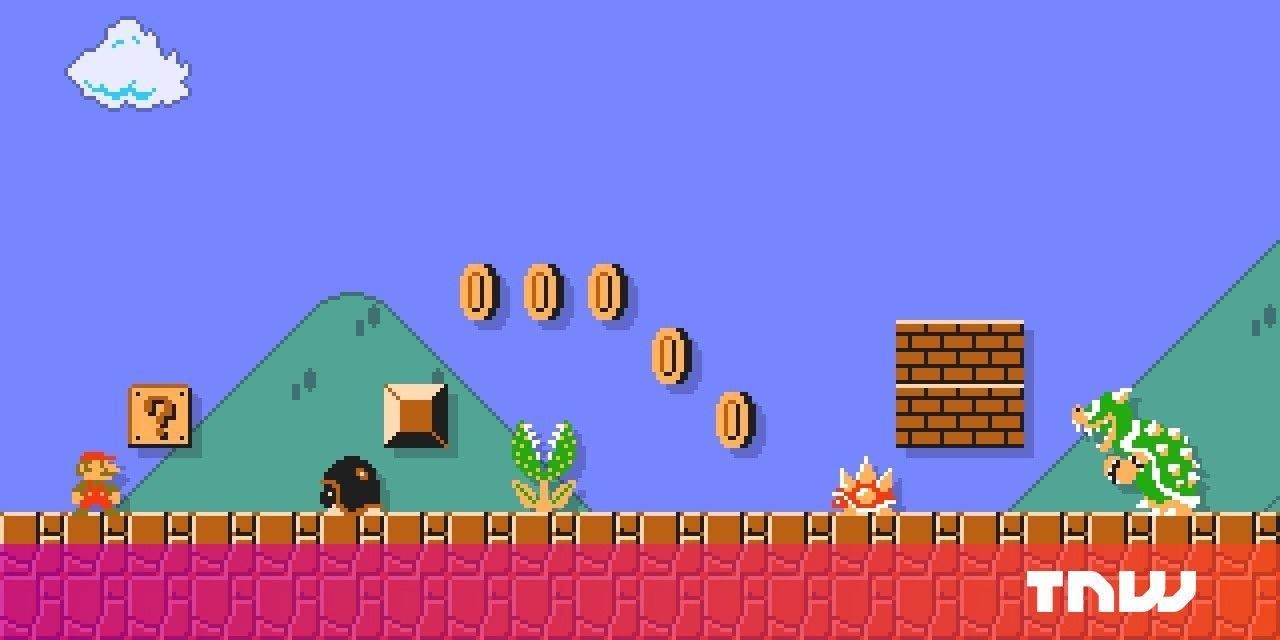 Super Mario Vintage Game Background