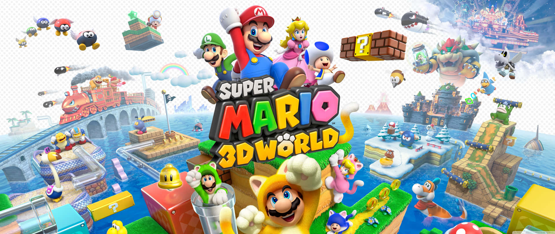 Super Mario3 D World Game Banner Background
