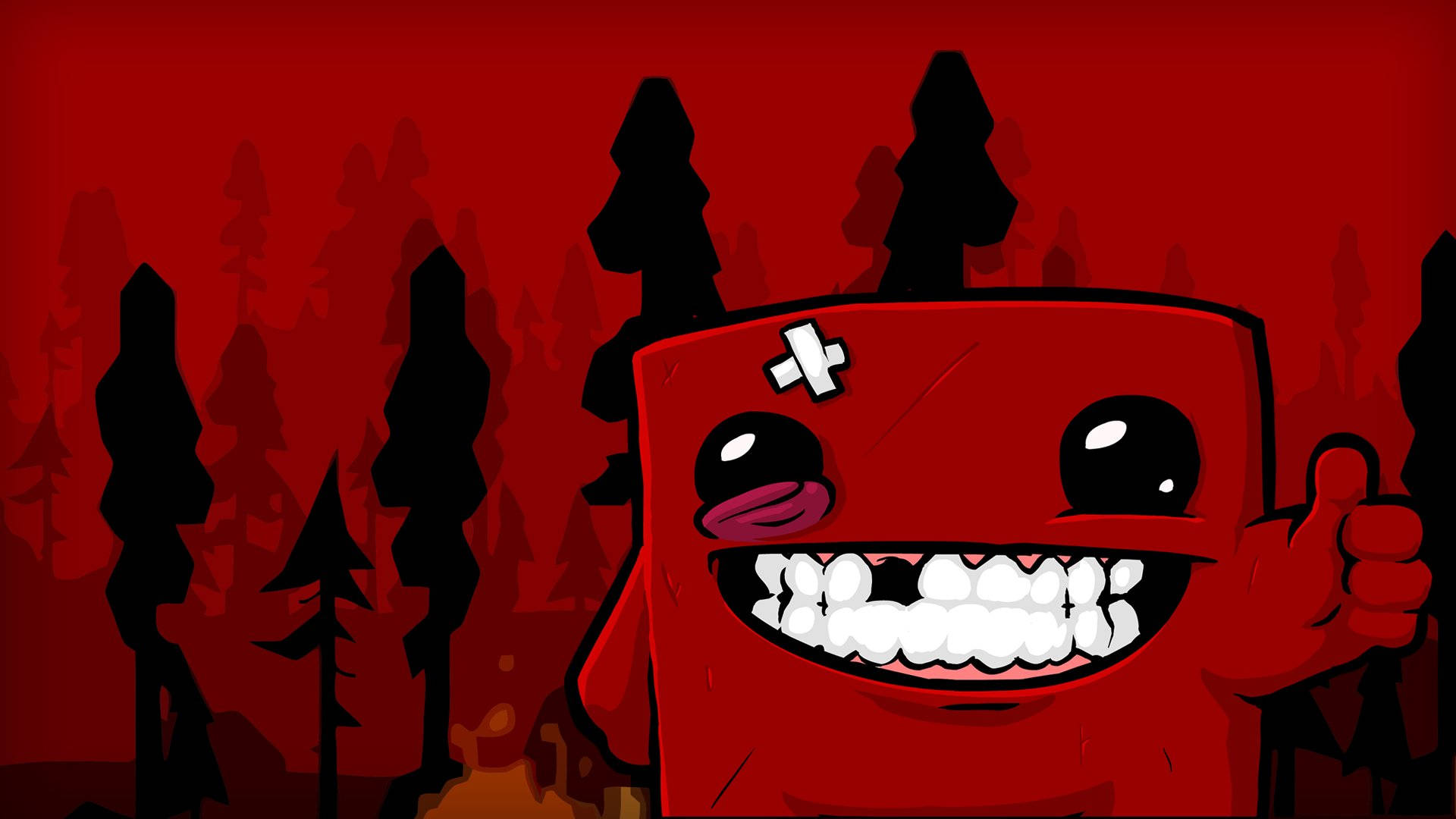 Super Meat Boy In Forest