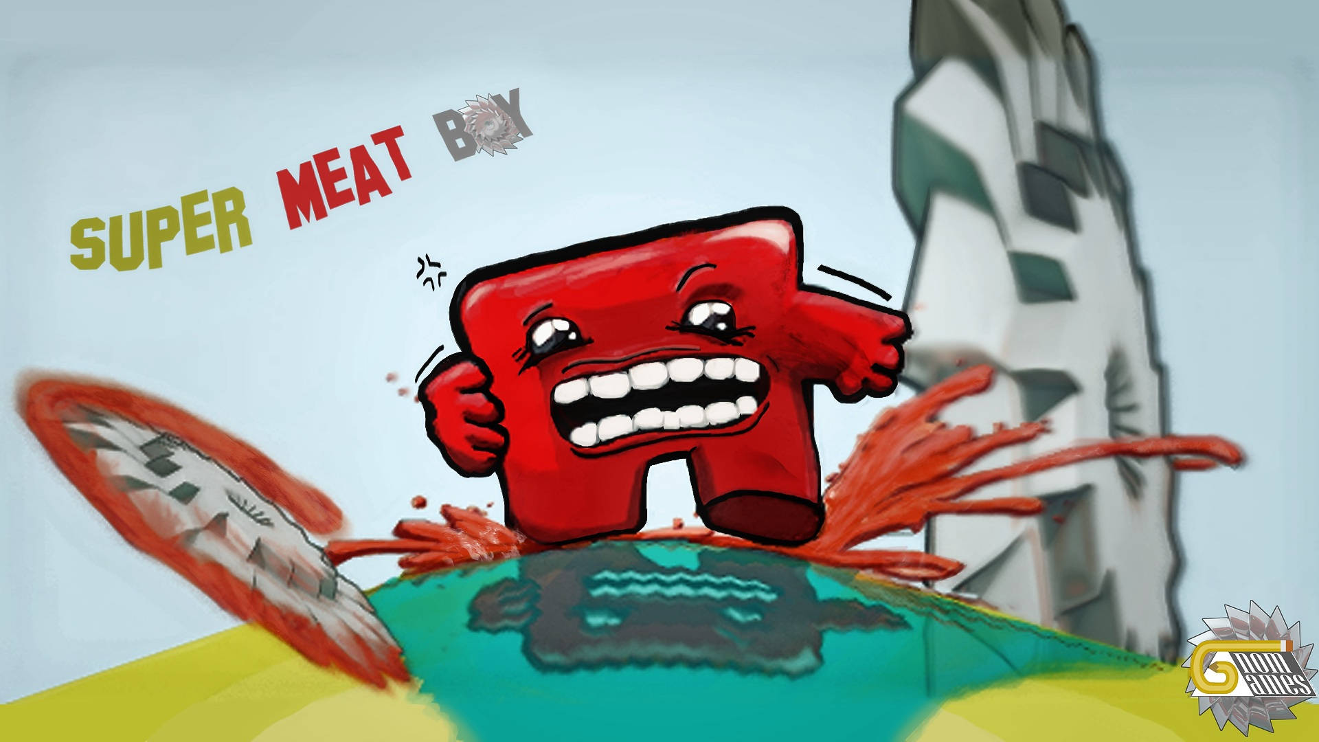 Super Meat Boy Video Game Background