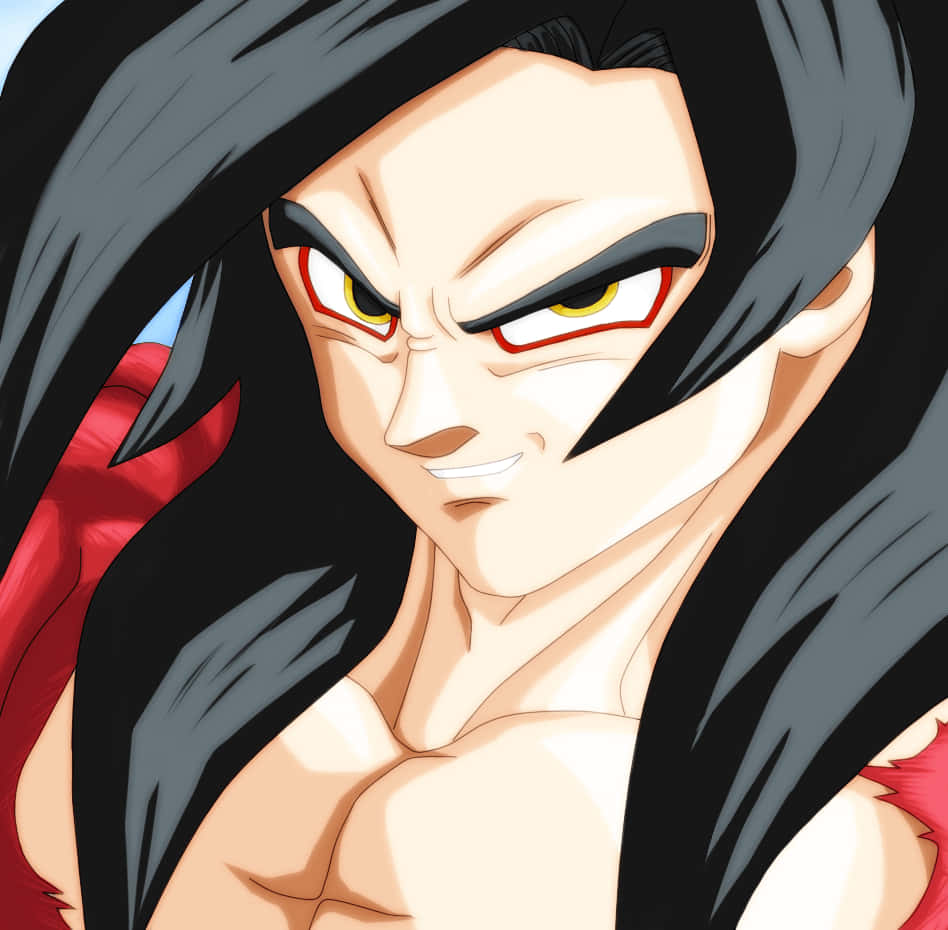 Super Saiyan 4 Goku In A Power Stance Background