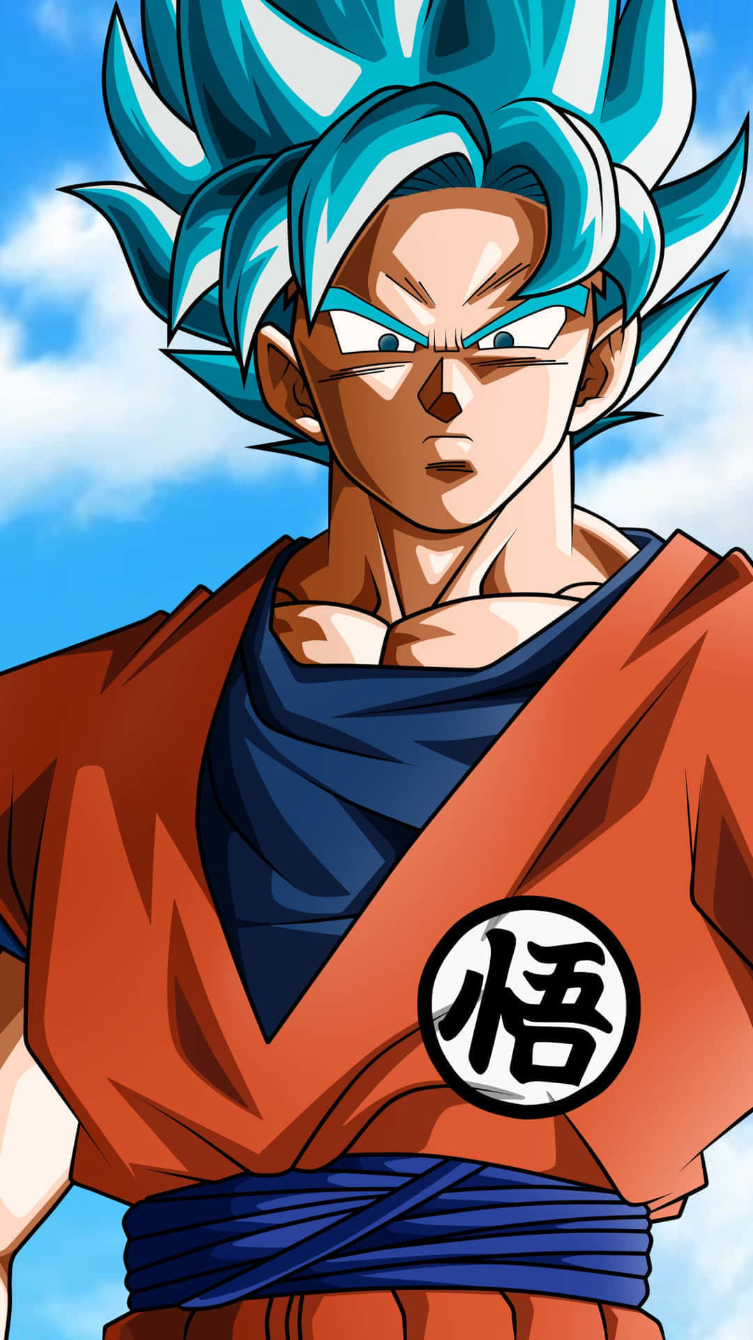 Super Saiyan Blue Goku Portrait Background