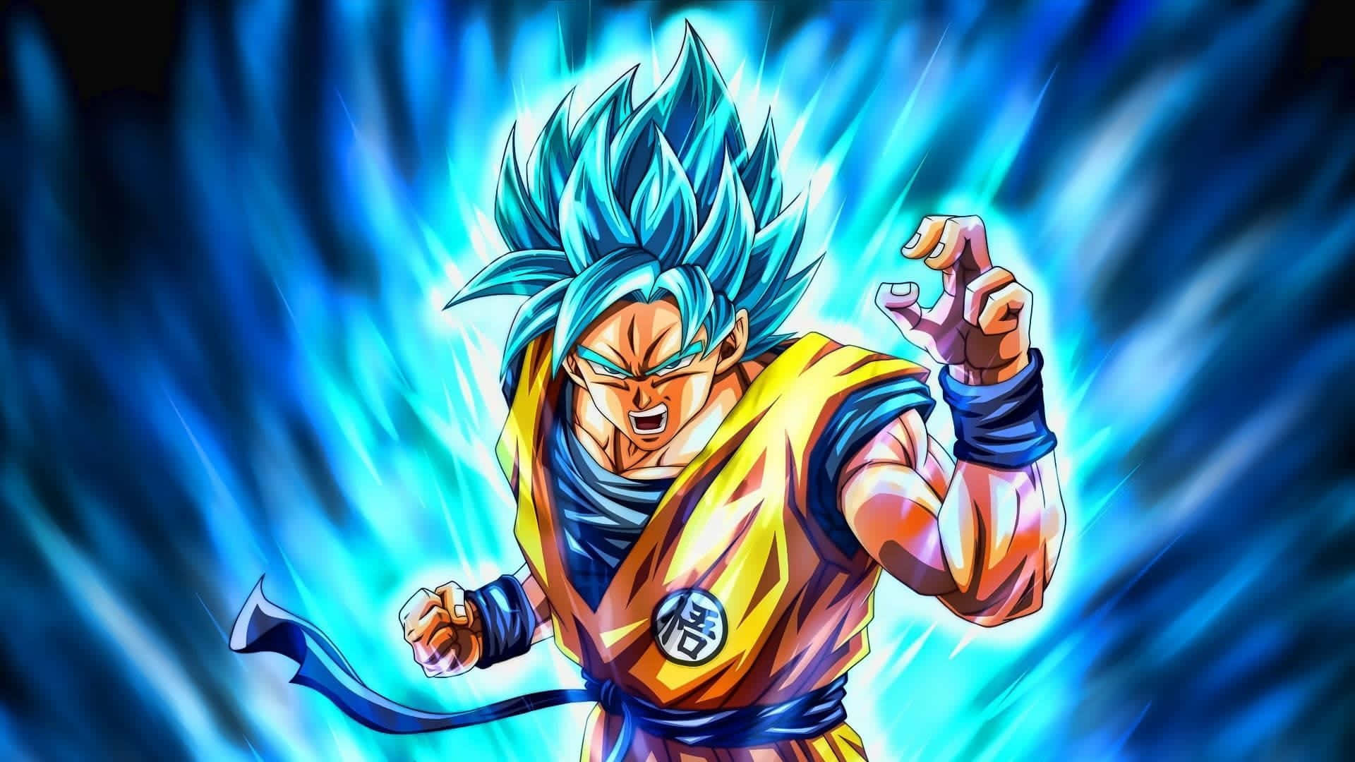 Super Saiyan Blue Goku Power Up Background