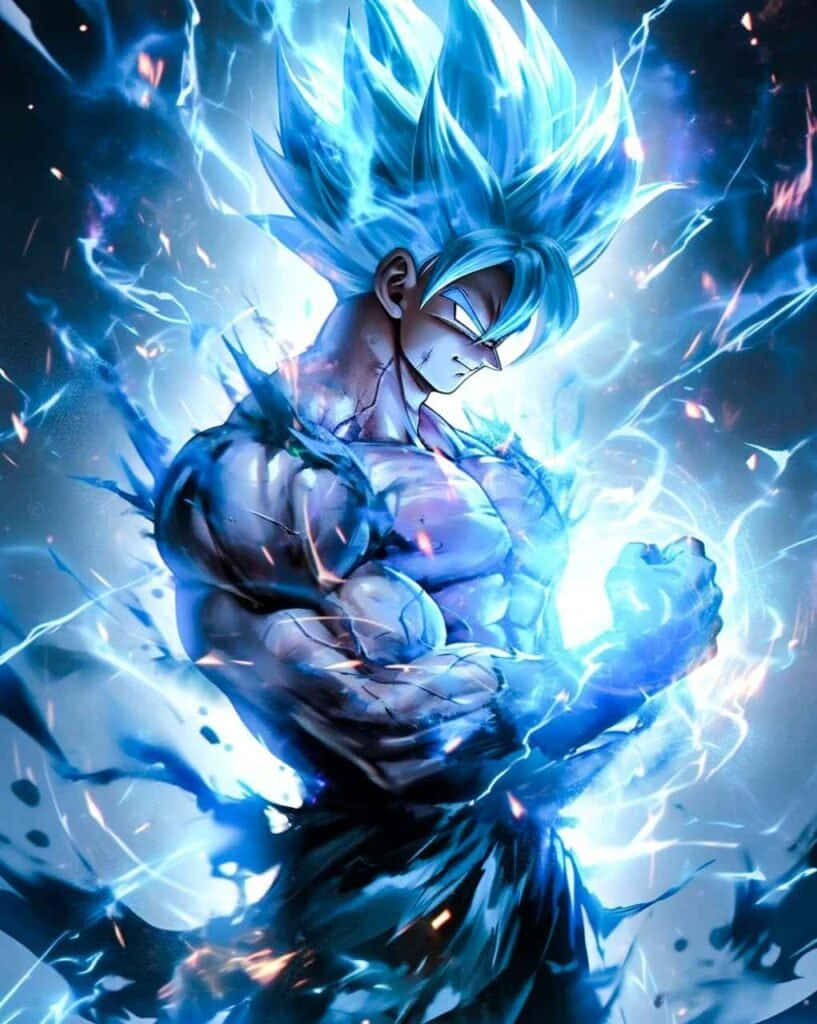 Super Saiyan Blue Goku Power Up Background