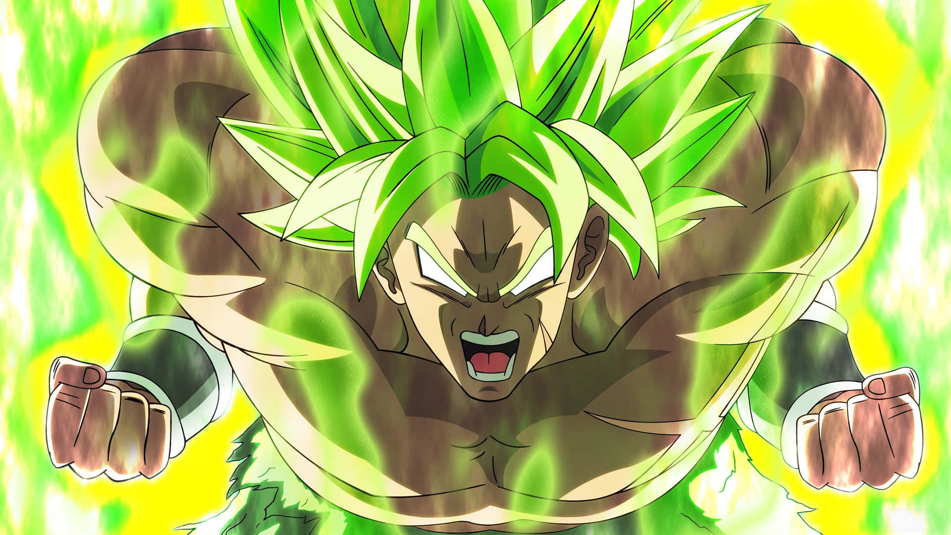 Super Saiyan Broly Rises Powered With Raw Energetic Strength Background