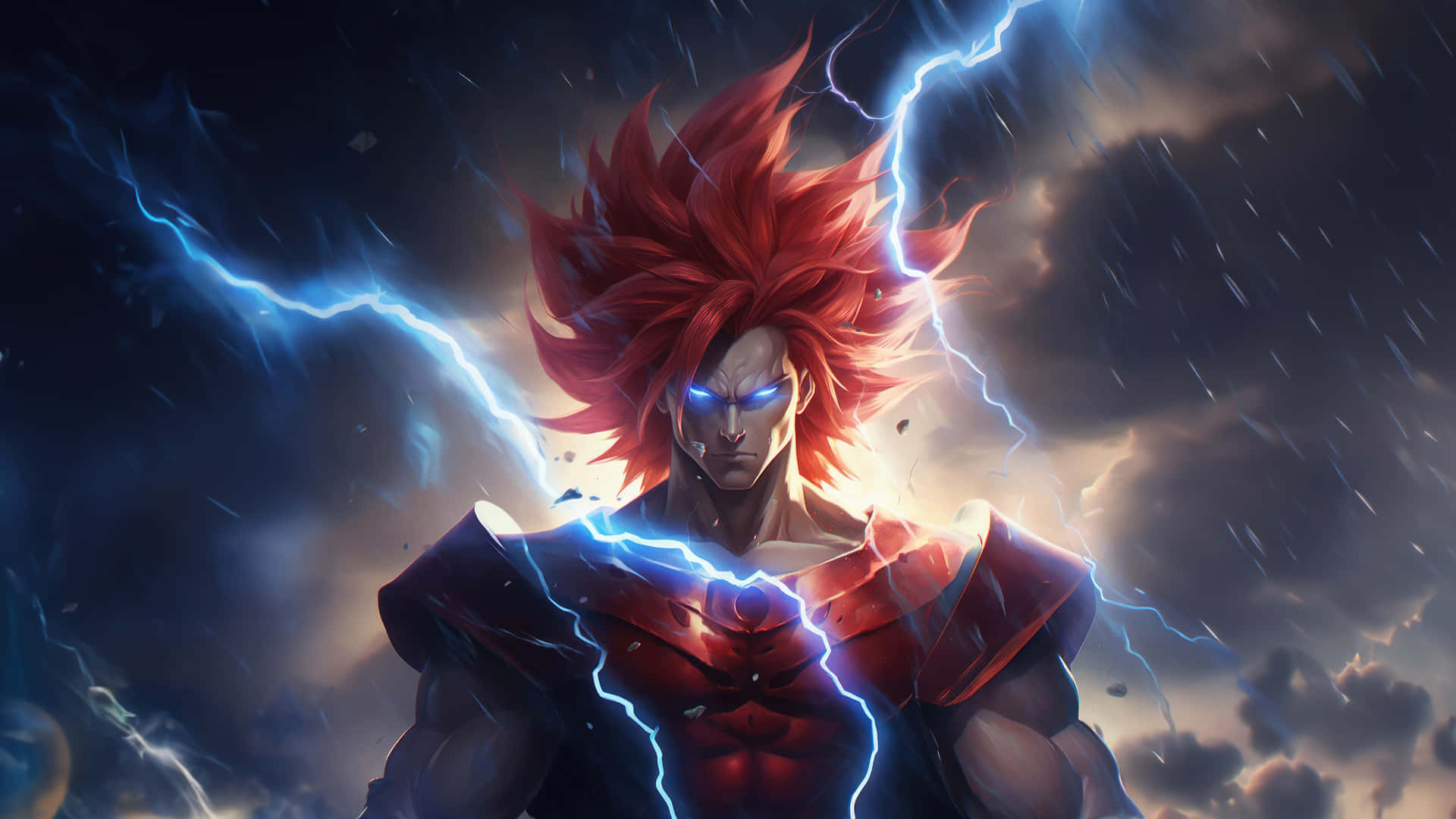 Super_ Saiyan_ God_ Electric_ Aura_4 K_ Art Background