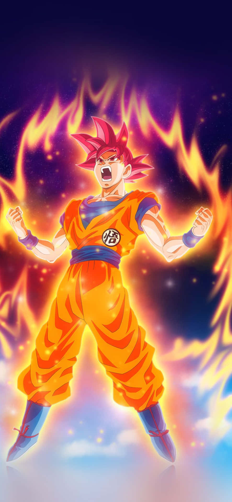 Super Saiyan God Goku Dragon Ball Super Iphone Background