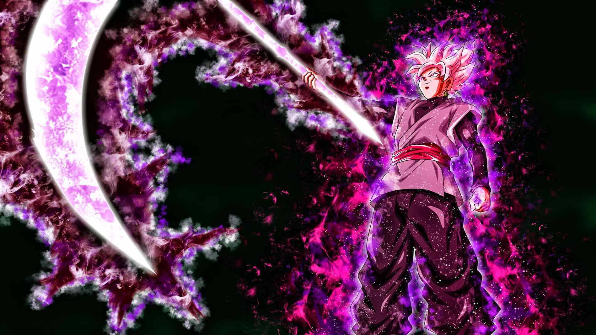 Super Saiyan Rose Goku With Weapon Background