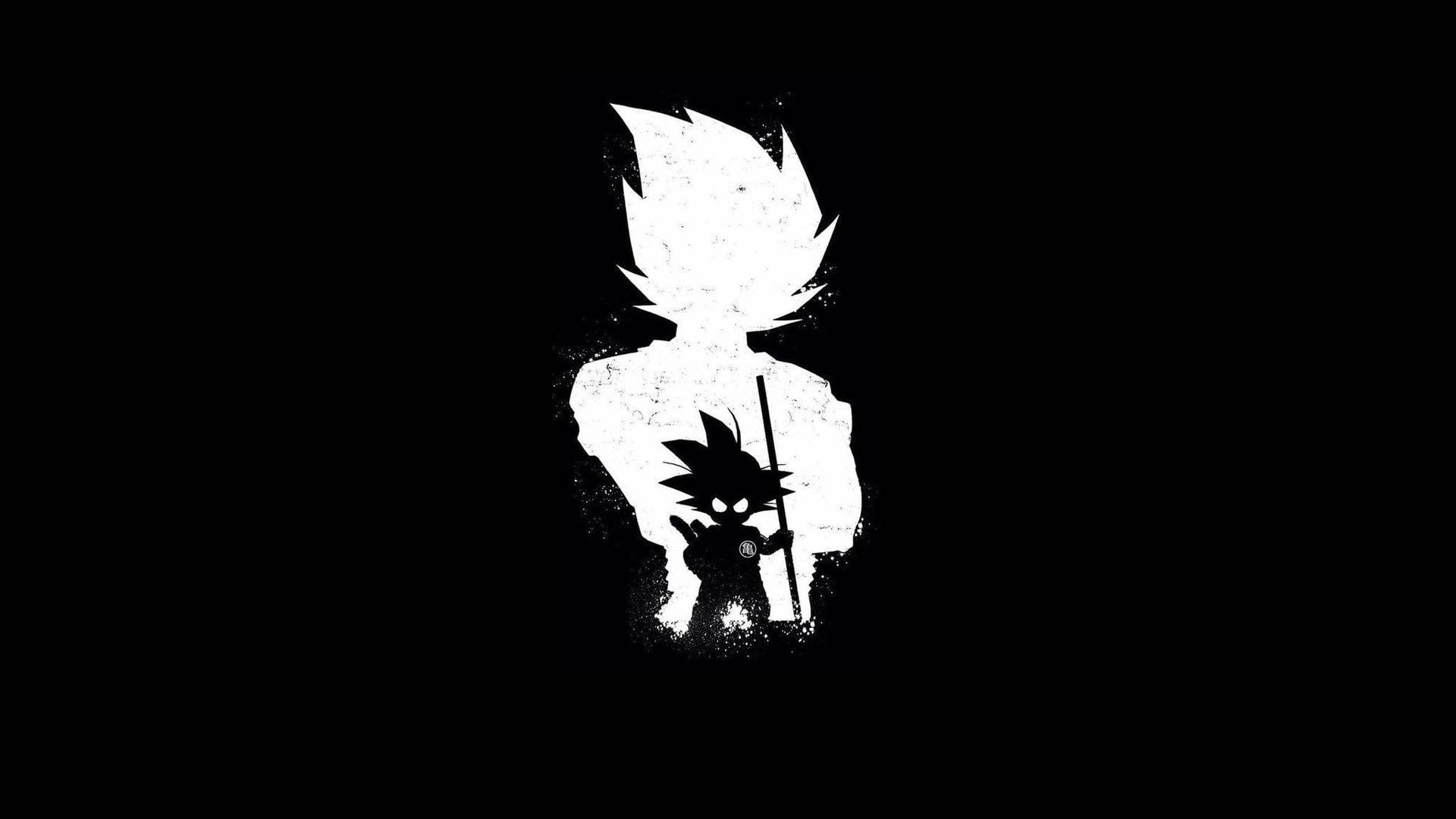 Super Saiyan Son Goku Black And White Pfp Background