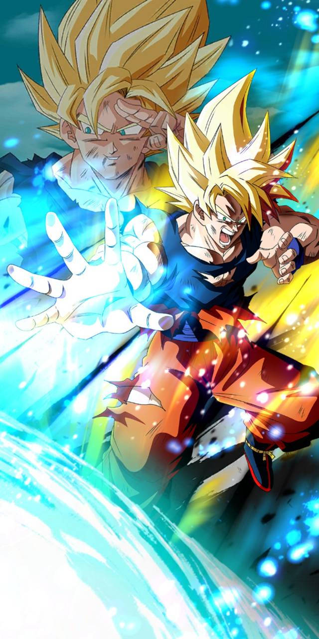 Super Saiyan Son Goku Spirit Bomb Background