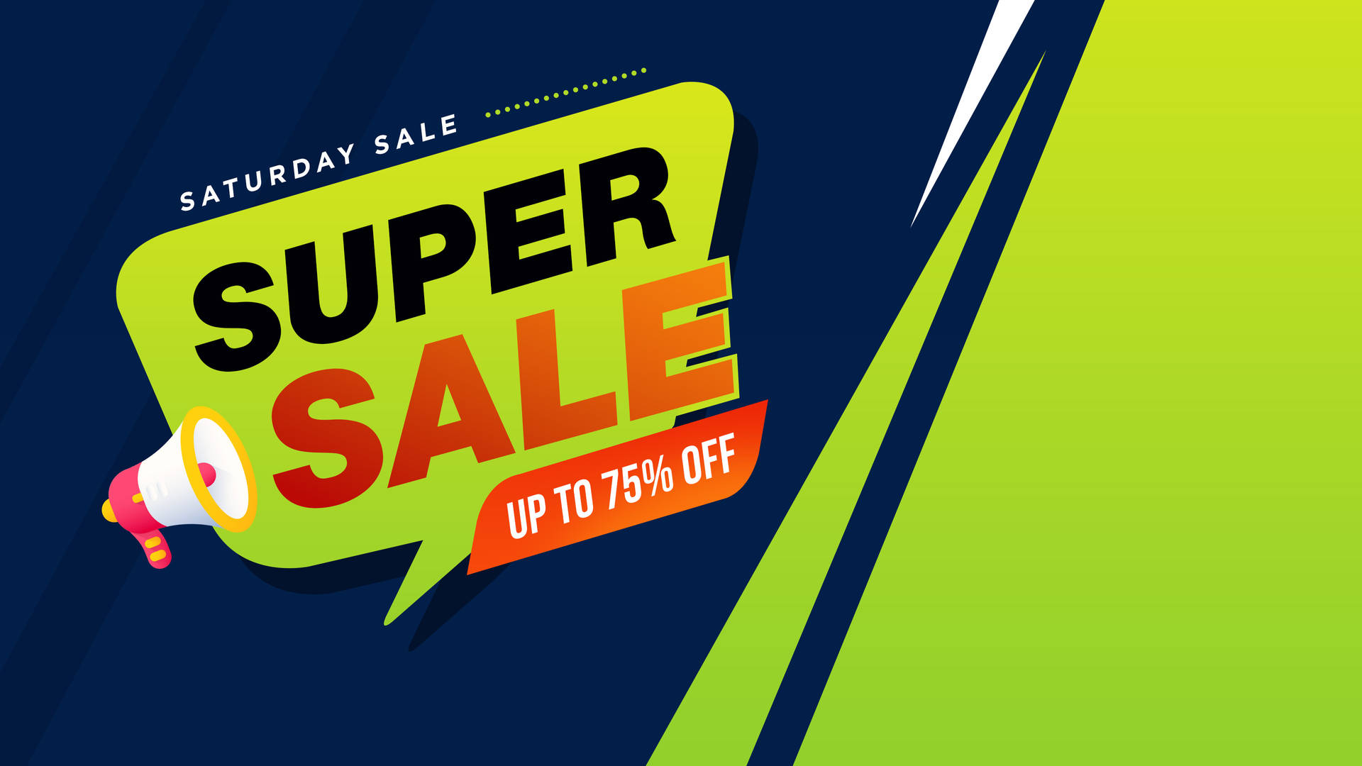 Super Saturday Sale Bubble Icon Background