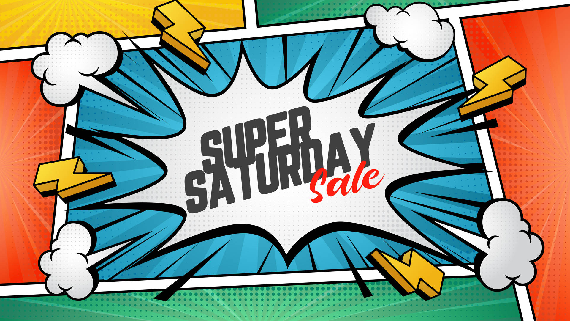 Super Saturday Sale - Unleash The Superhero Within You! Background