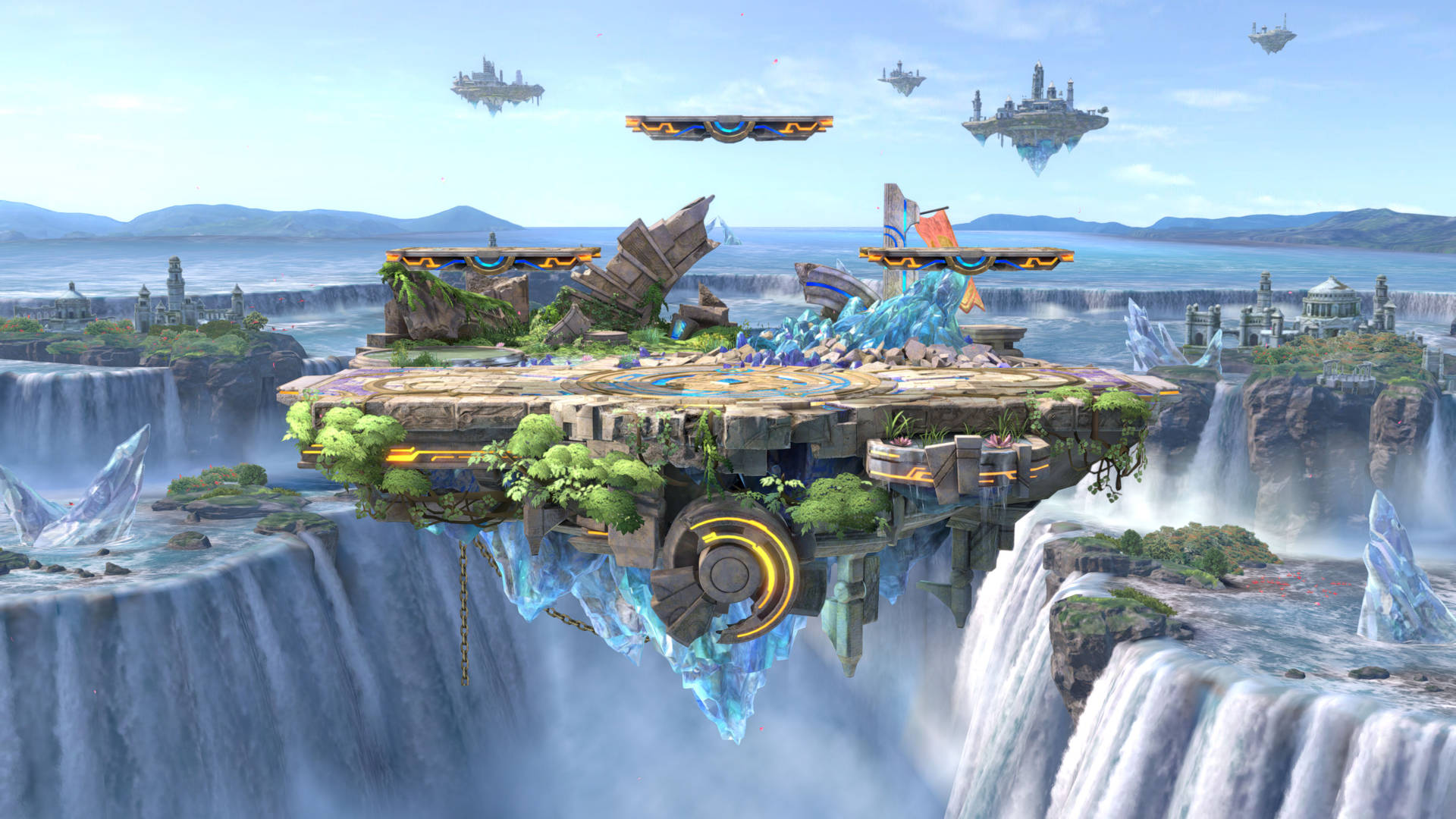 Super Smash Bros Ultimate Floating Battlefield Background