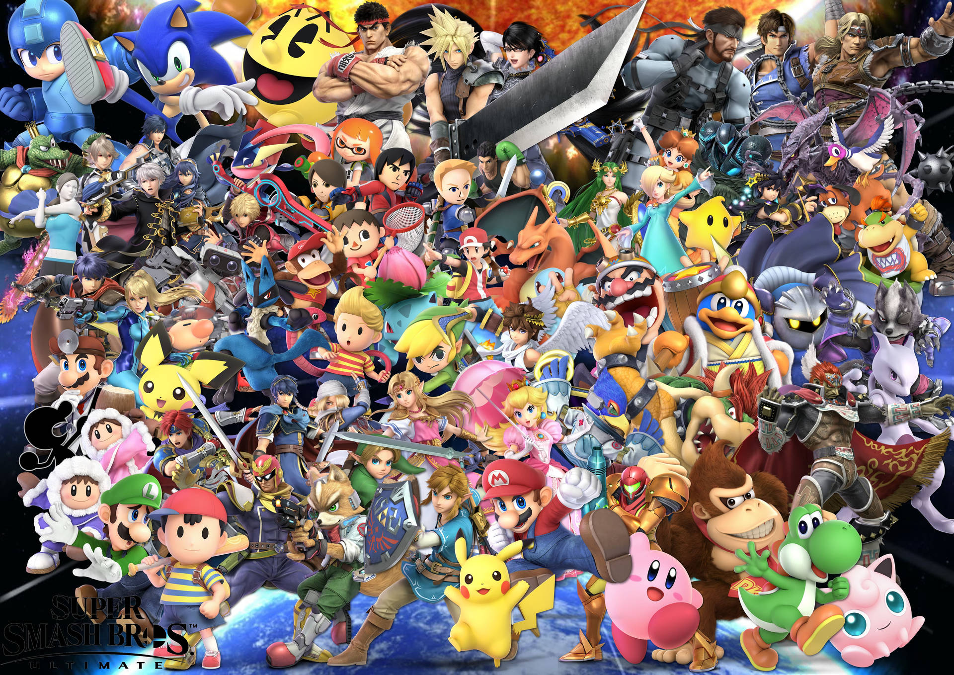 Super Smash Bros Ultimate Heroes In Space Background