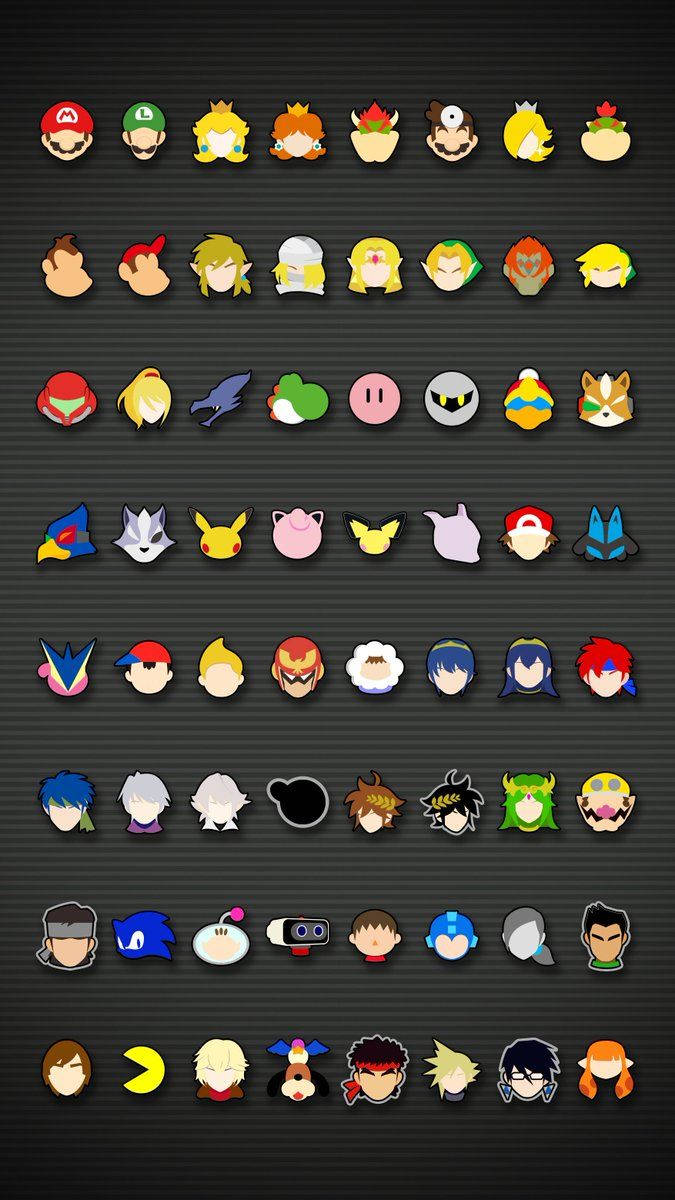 Super Smash Bros Ultimate Minimalist Icons