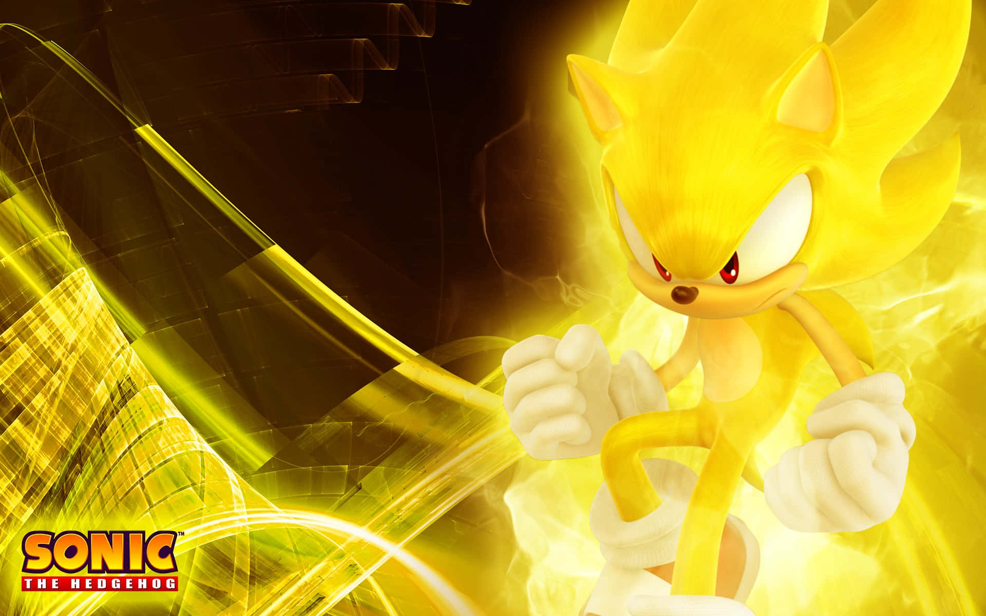 Super Sonic Speeds Through Space Background