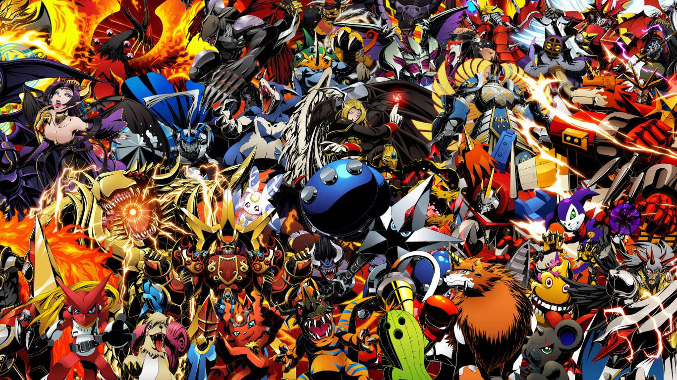 Superb Digimon Collage Background