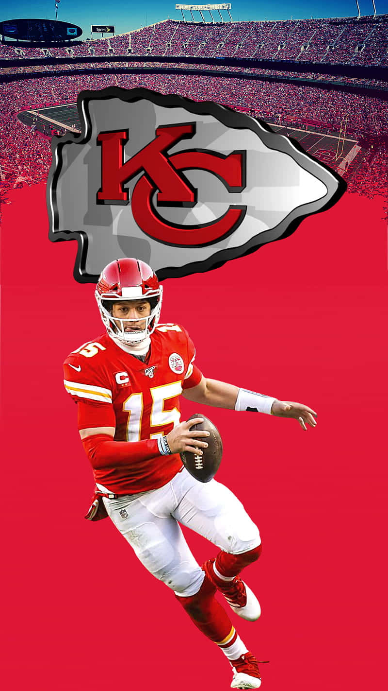 Superbowl Mvp, Pat Mahomes Celebrates With His Phone Background