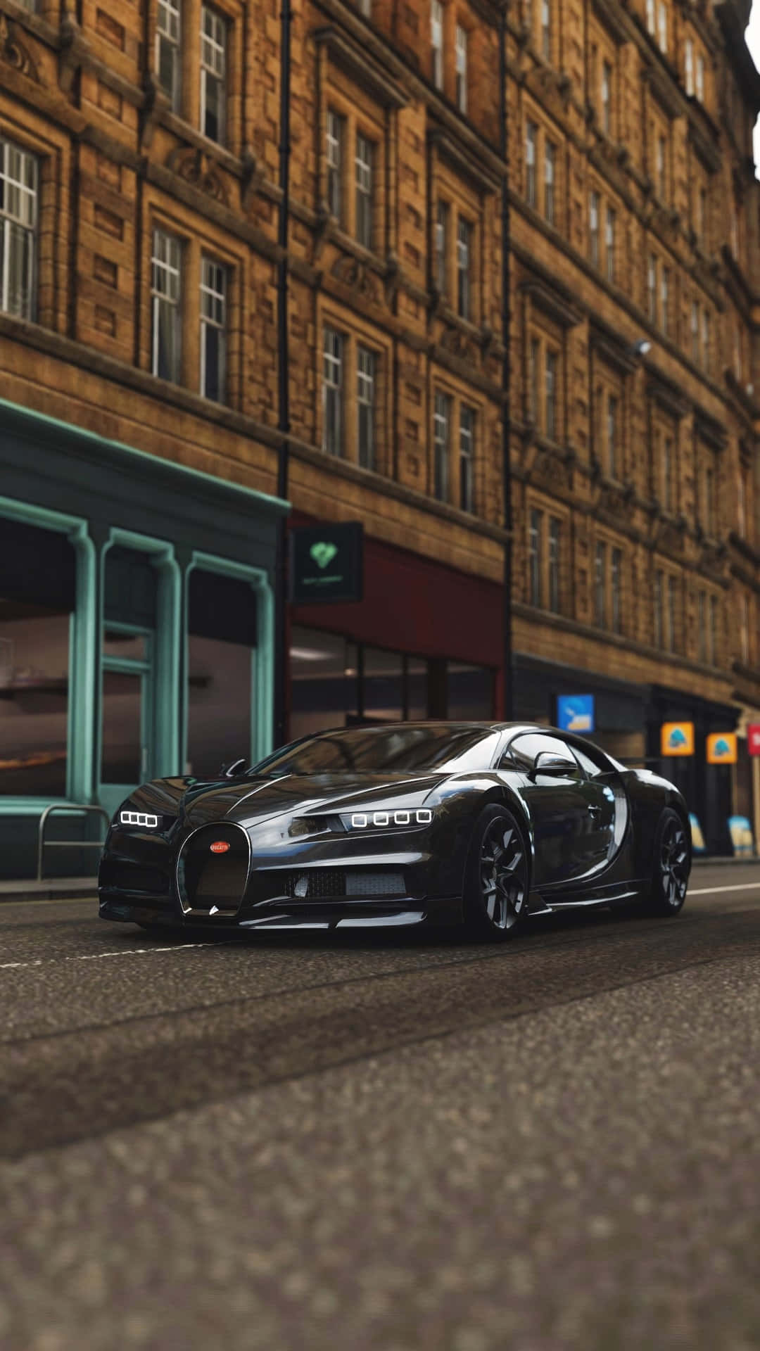 Supercar Black Bugatti Chiron