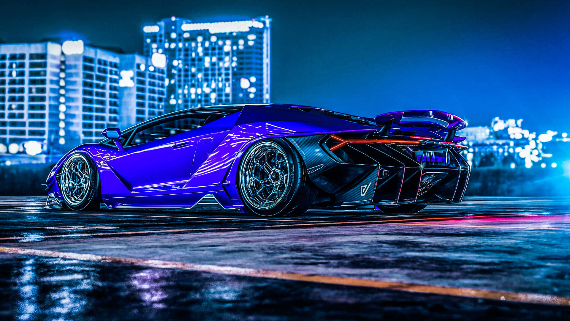 Supercar Blue Lamborghini Centenario Background